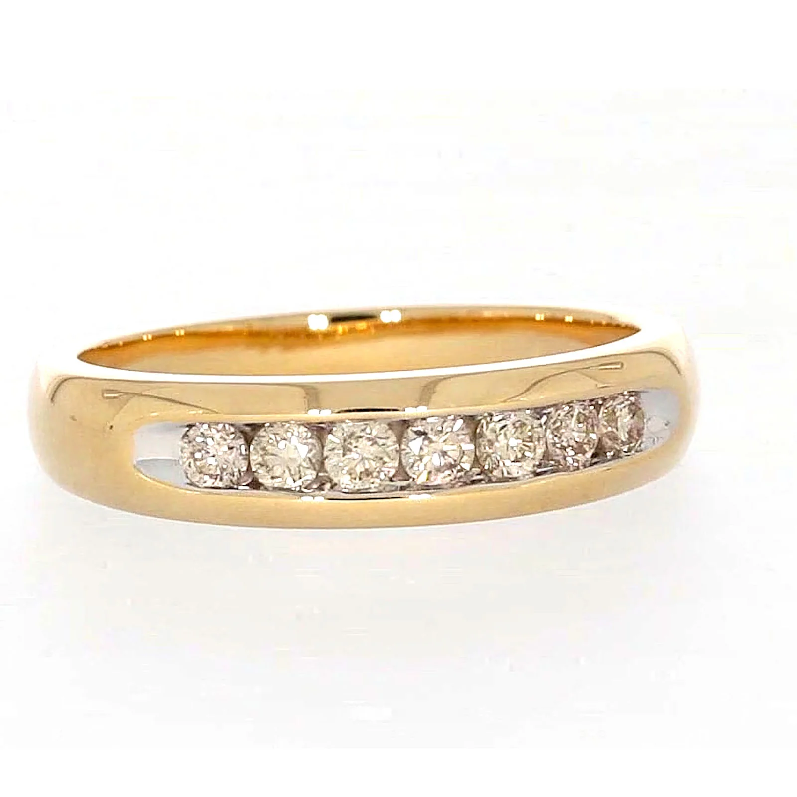 9ct Yellow Gold Round Brilliant Cut with 1/2 CARAT tw of Diamonds Mens Ring - Image 72