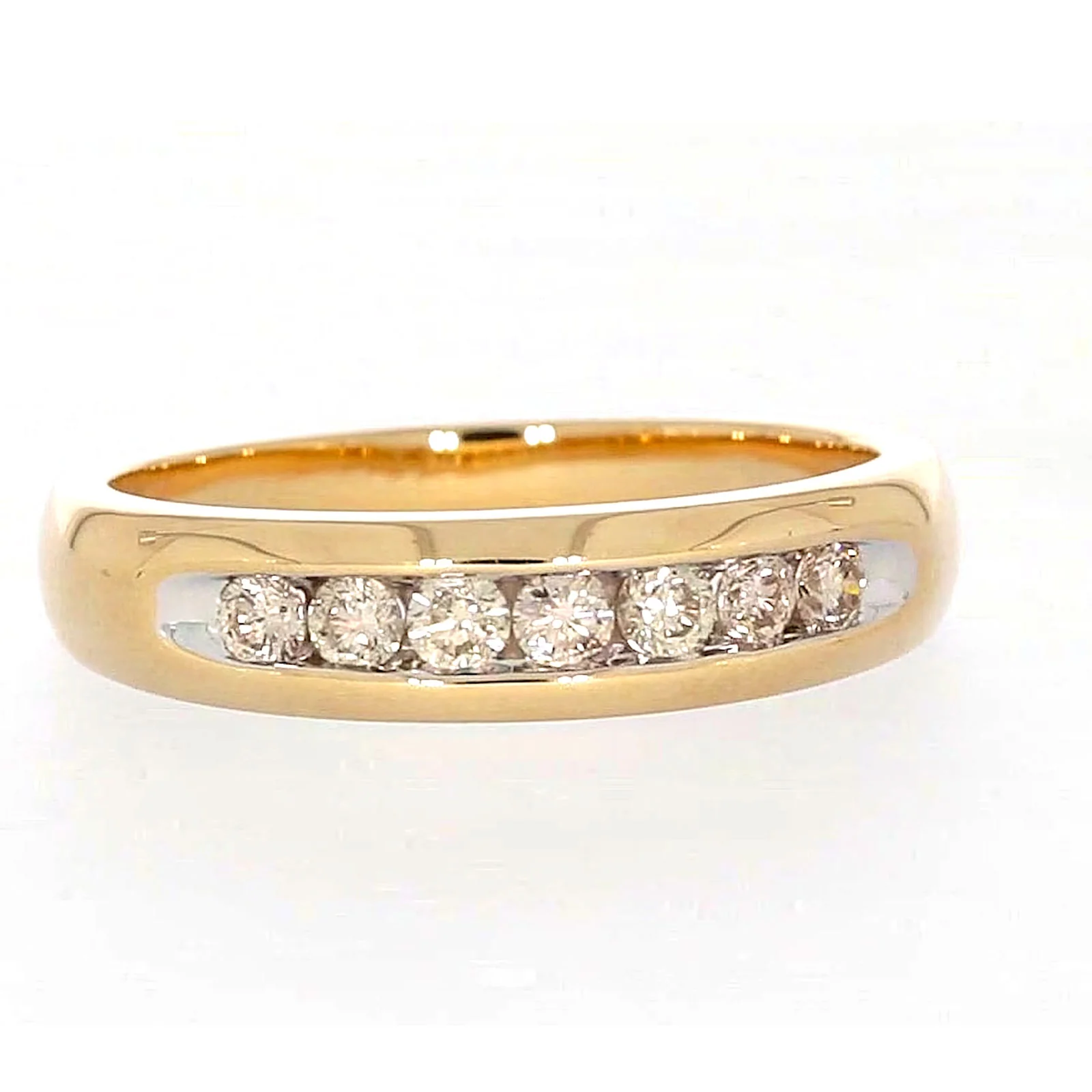 9ct Yellow Gold Round Brilliant Cut with 1/2 CARAT tw of Diamonds Mens Ring - Image 73
