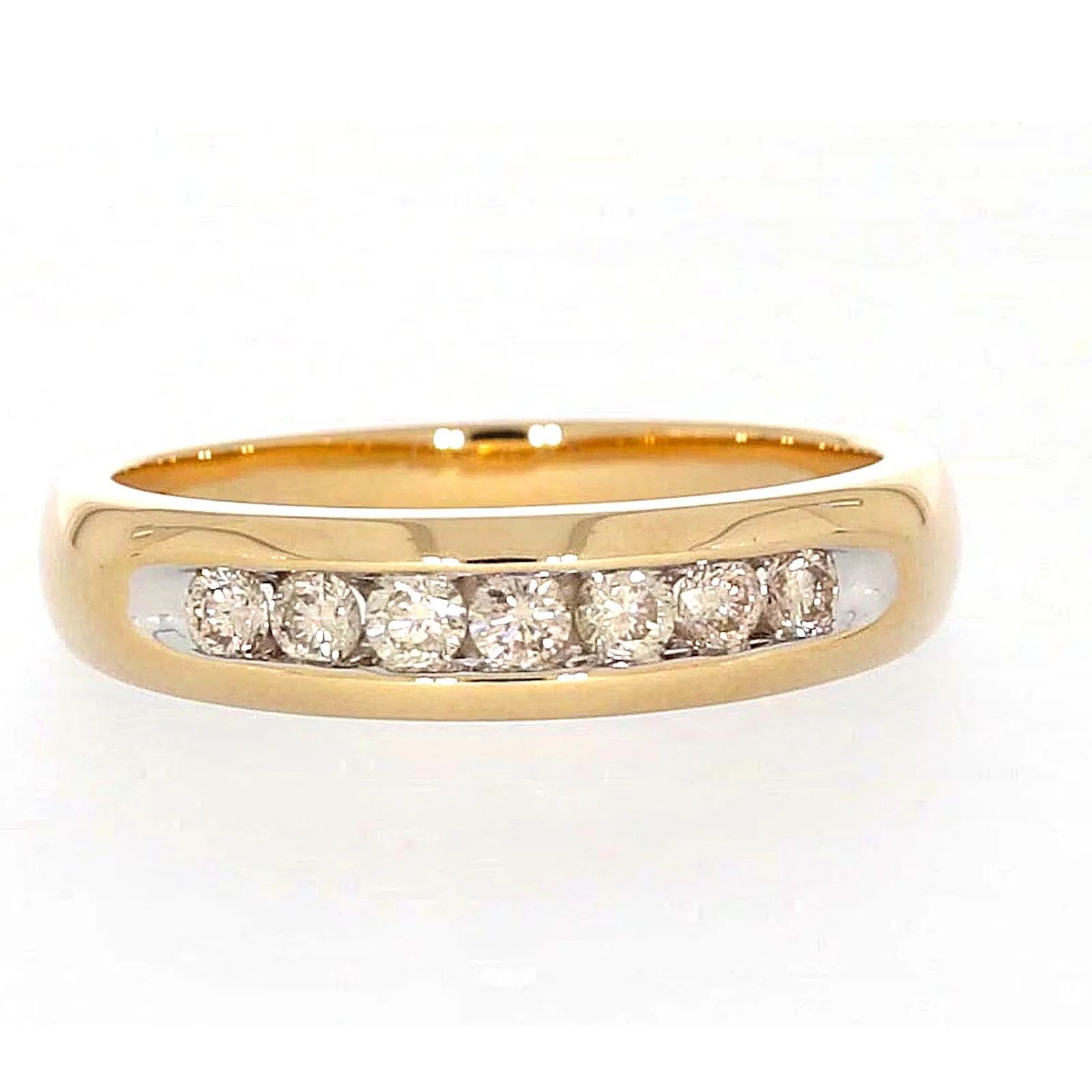 9ct Yellow Gold Round Brilliant Cut with 1/2 CARAT tw of Diamonds Mens Ring - Image 74