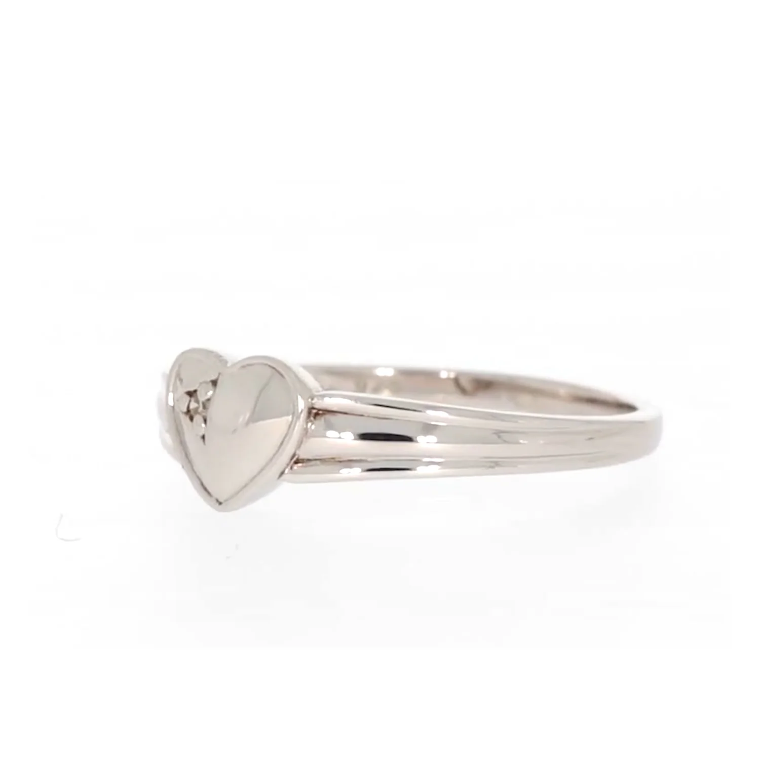 My First Diamond Kids Sterling Silver Diamond Set Signet Ring - Image 11