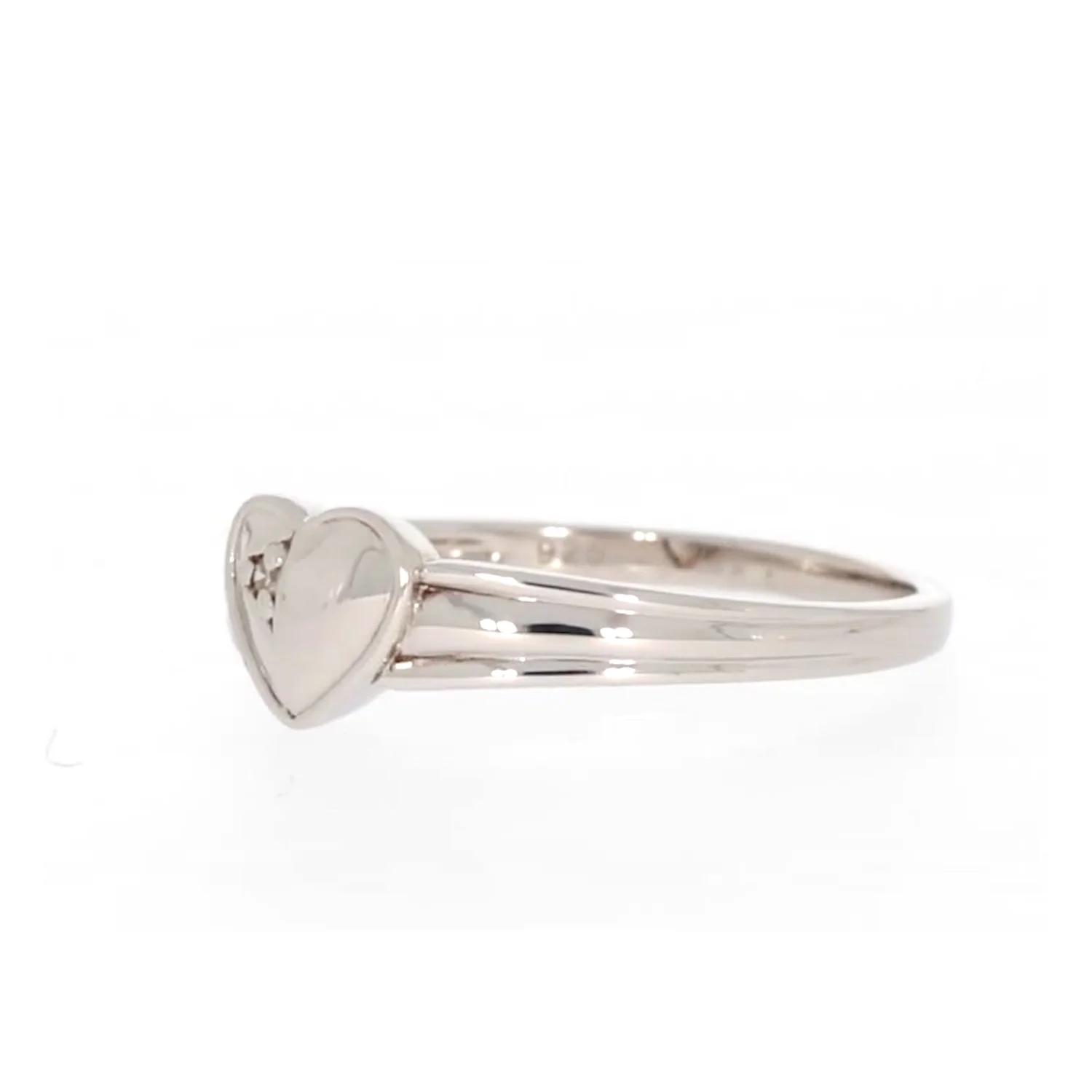 My First Diamond Kids Sterling Silver Diamond Set Signet Ring - Image 12