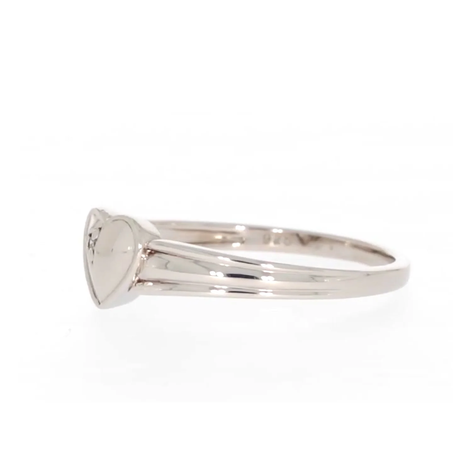 My First Diamond Kids Sterling Silver Diamond Set Signet Ring - Image 15
