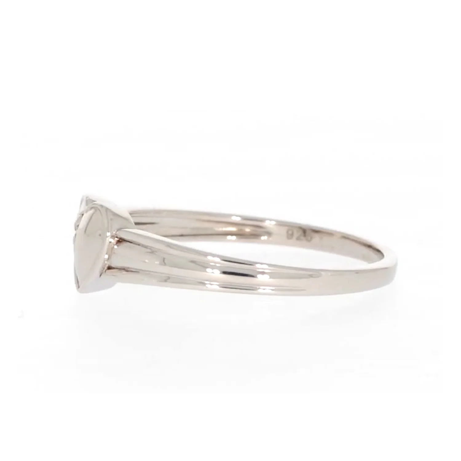 My First Diamond Kids Sterling Silver Diamond Set Signet Ring - Image 18
