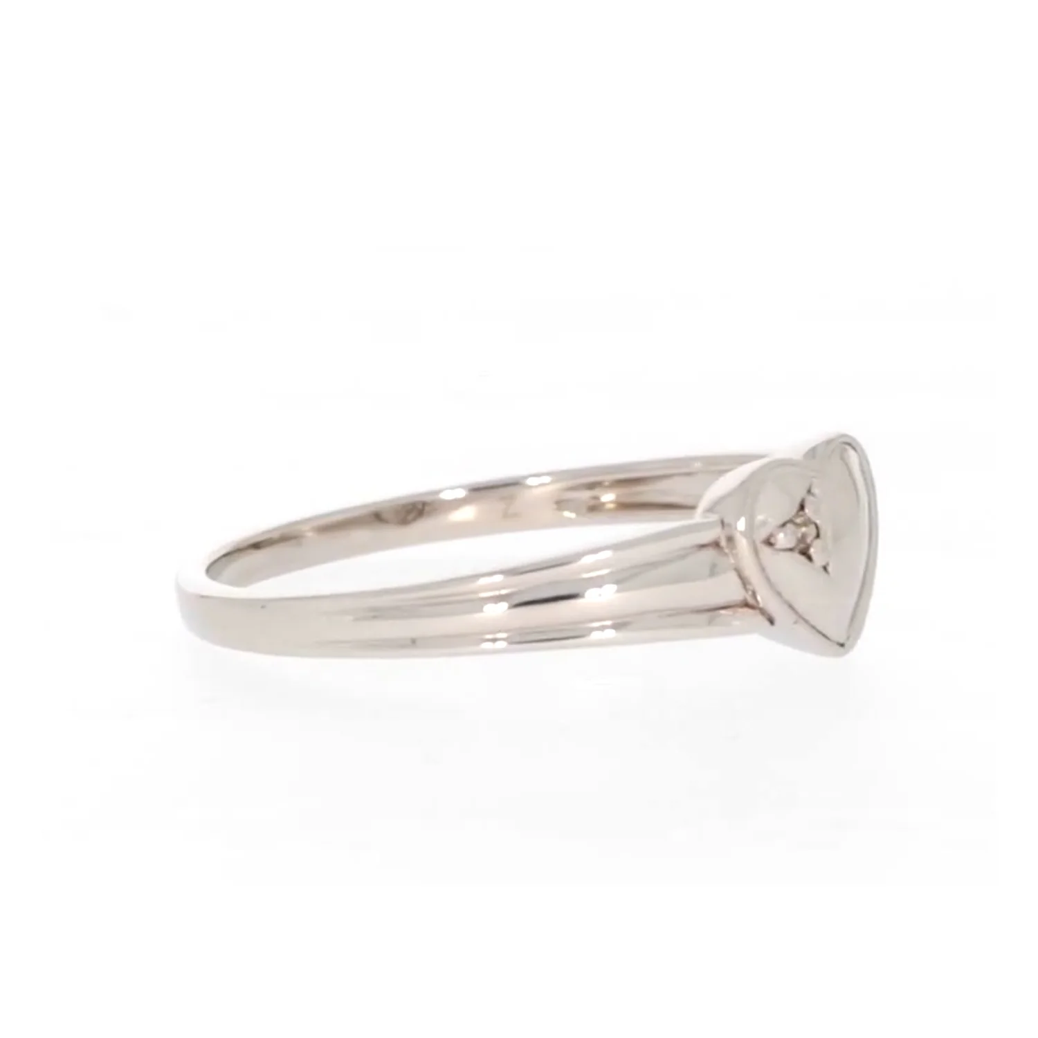My First Diamond Kids Sterling Silver Diamond Set Signet Ring - Image 65