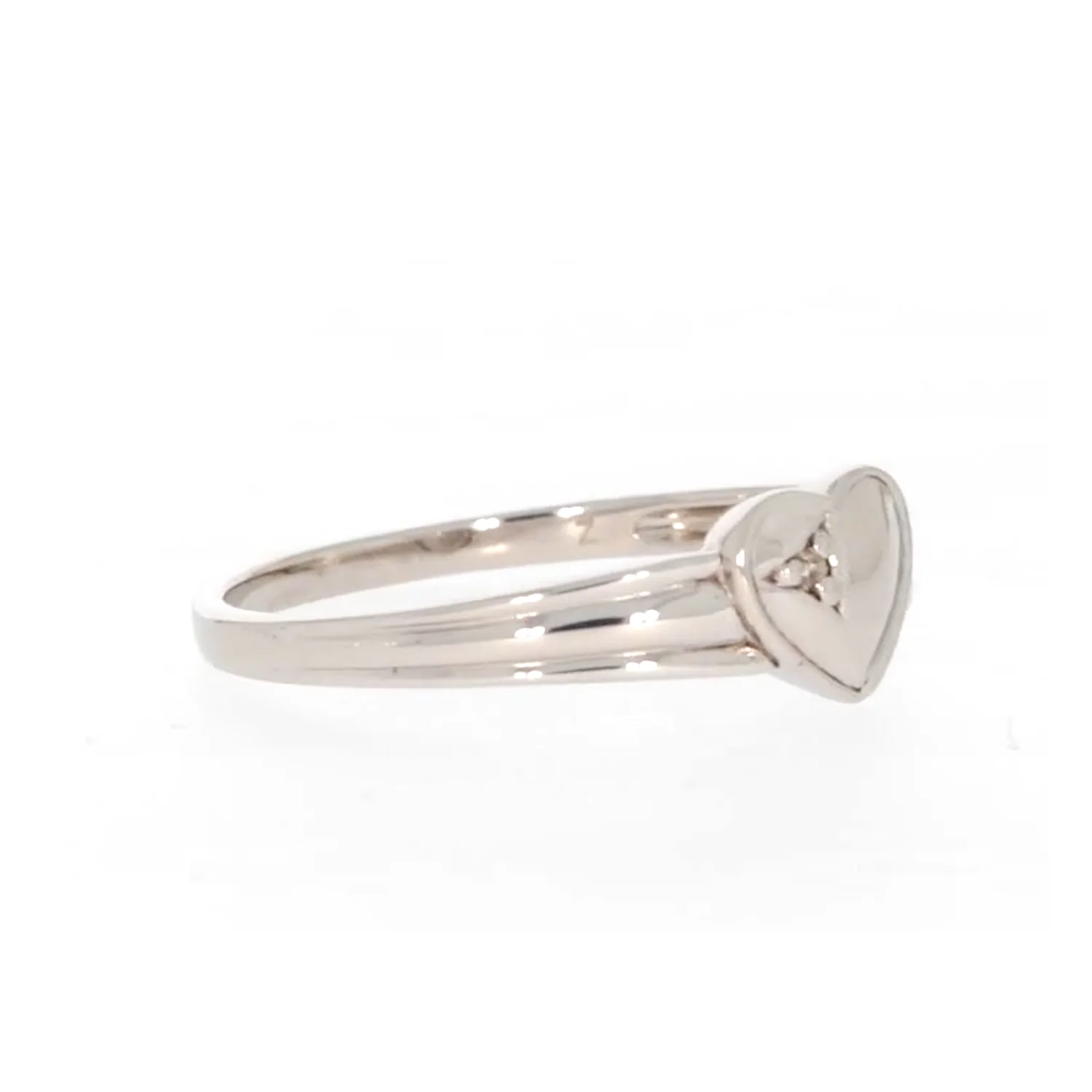 My First Diamond Kids Sterling Silver Diamond Set Signet Ring - Image 67