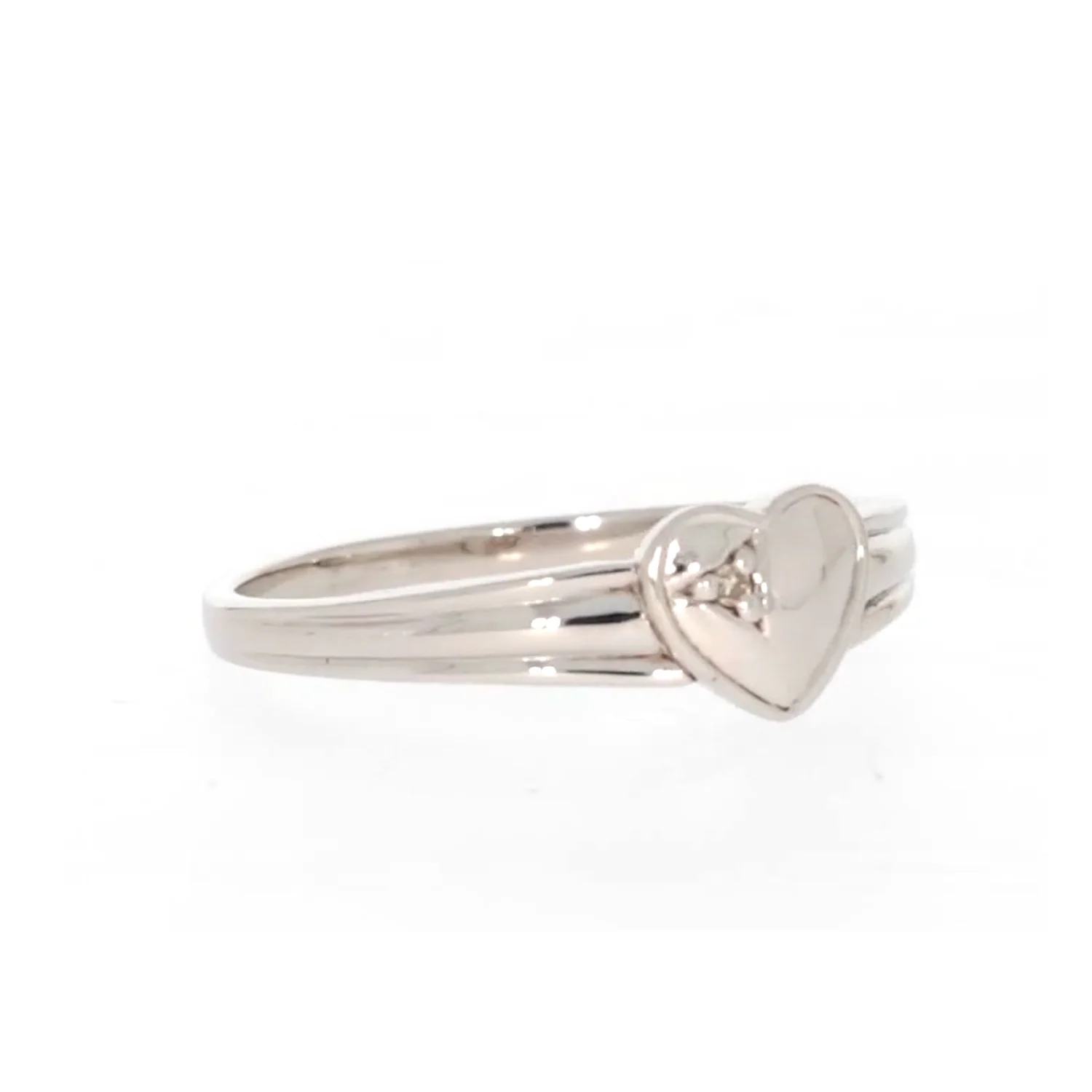 My First Diamond Kids Sterling Silver Diamond Set Signet Ring - Image 70