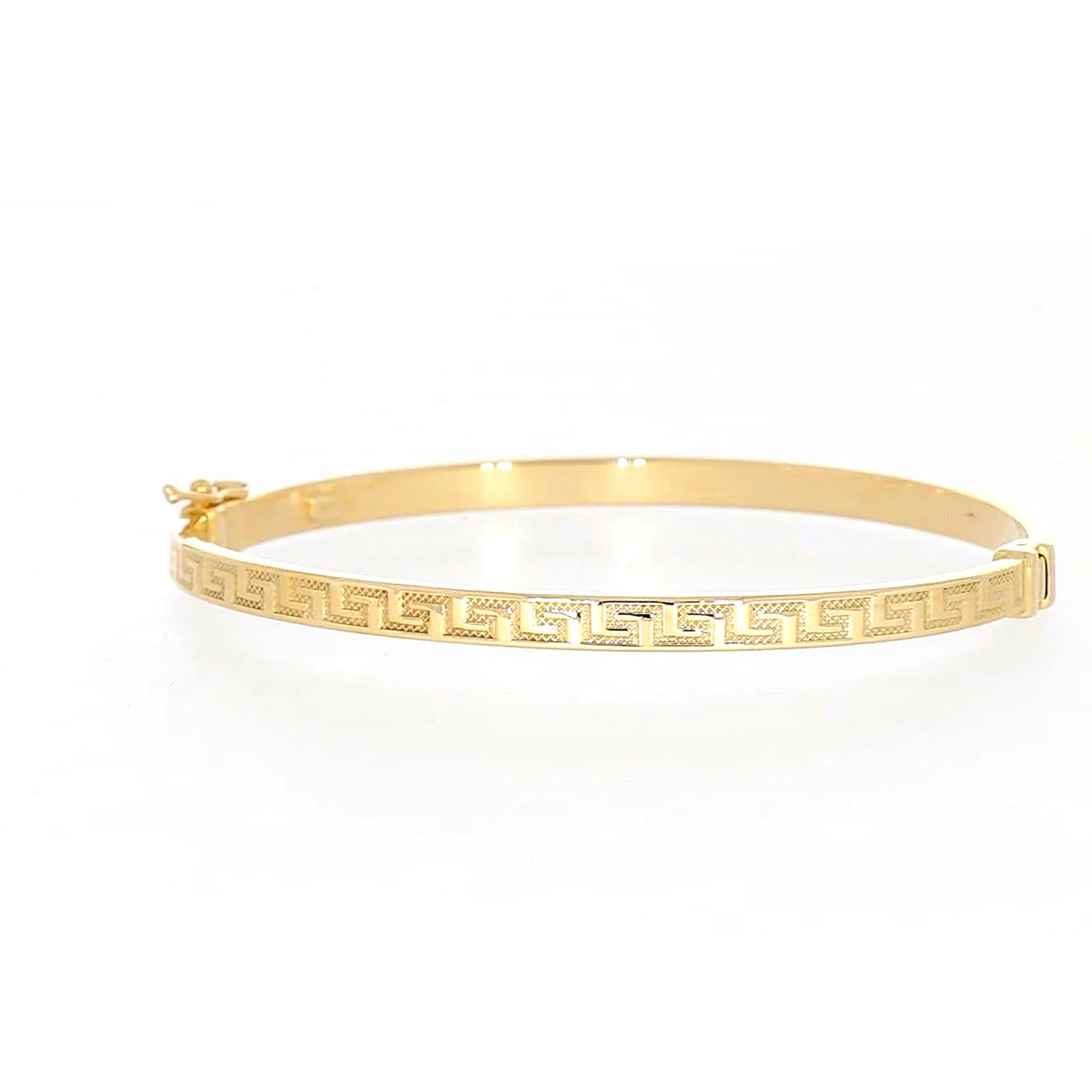 9ct Yellow Gold Greek Key Hinged Bangle - Image 41
