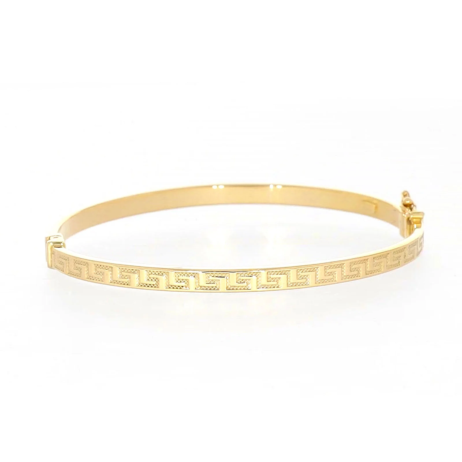 9ct Yellow Gold Greek Key Hinged Bangle - Image 71