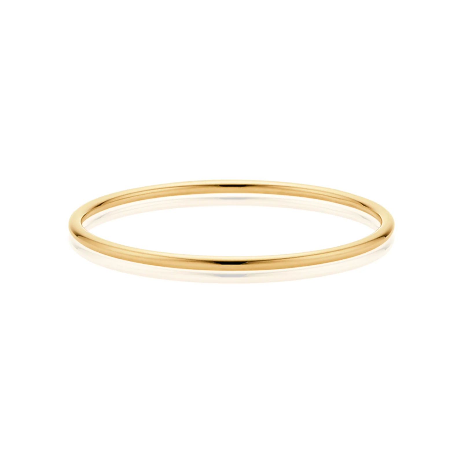 9ct Yellow Gold Silver Filled 60x3mm Golf Bangle