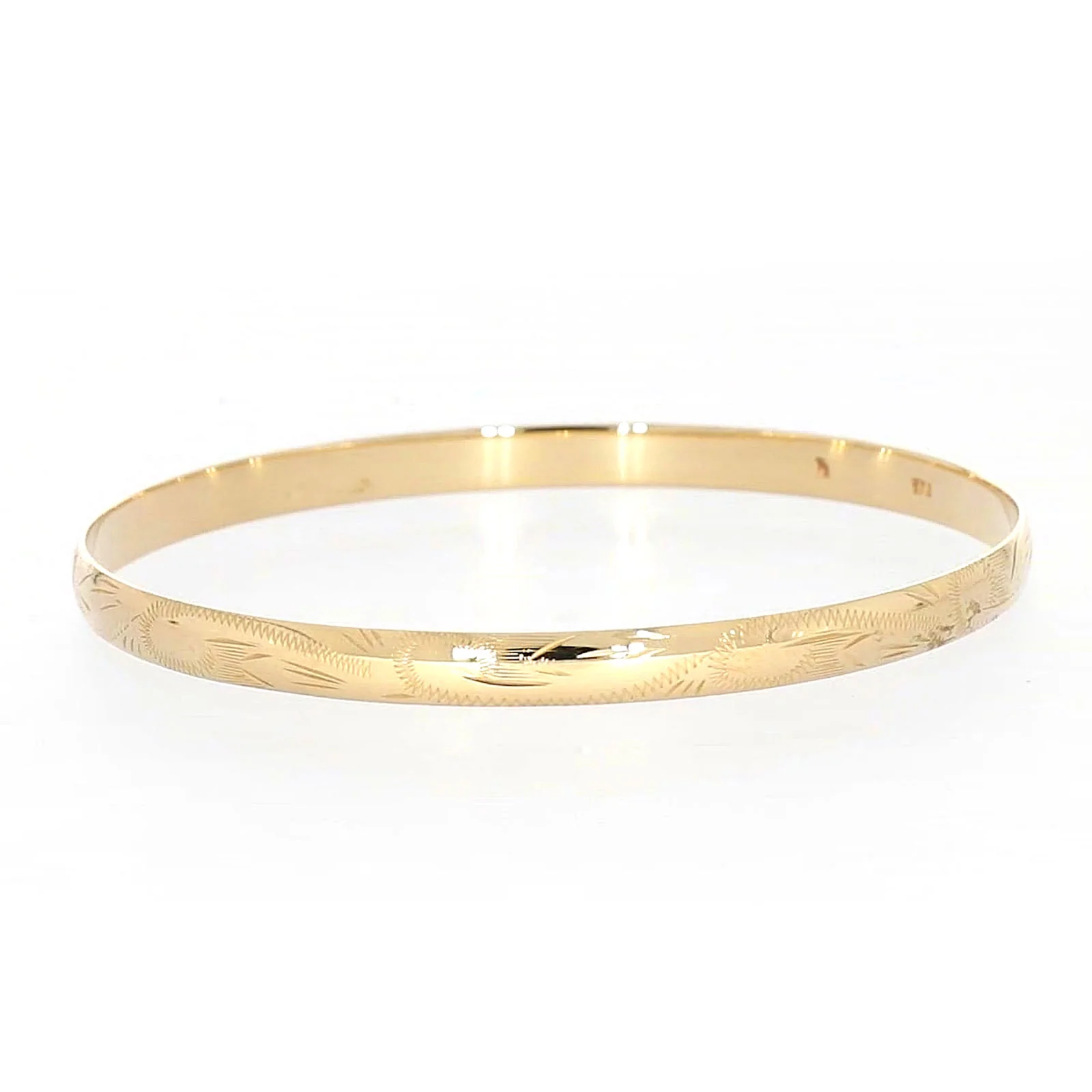9ct Yellow Gold 65x5mm Solid Bangle - Image 14