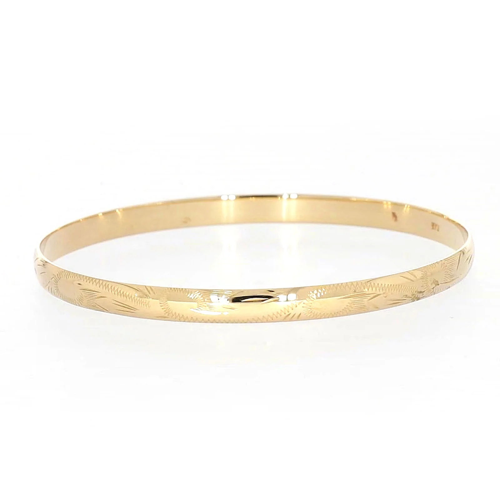 9ct Yellow Gold 65x5mm Solid Bangle - Image 15