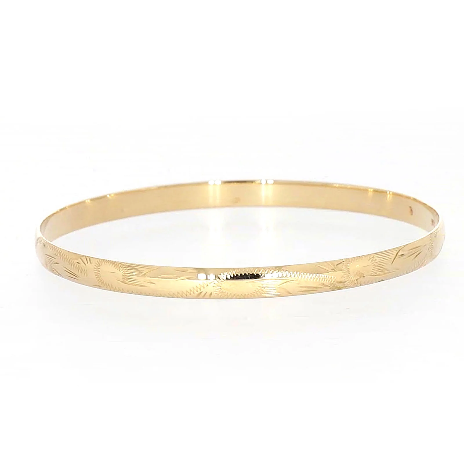 9ct Yellow Gold 65x5mm Solid Bangle - Image 19
