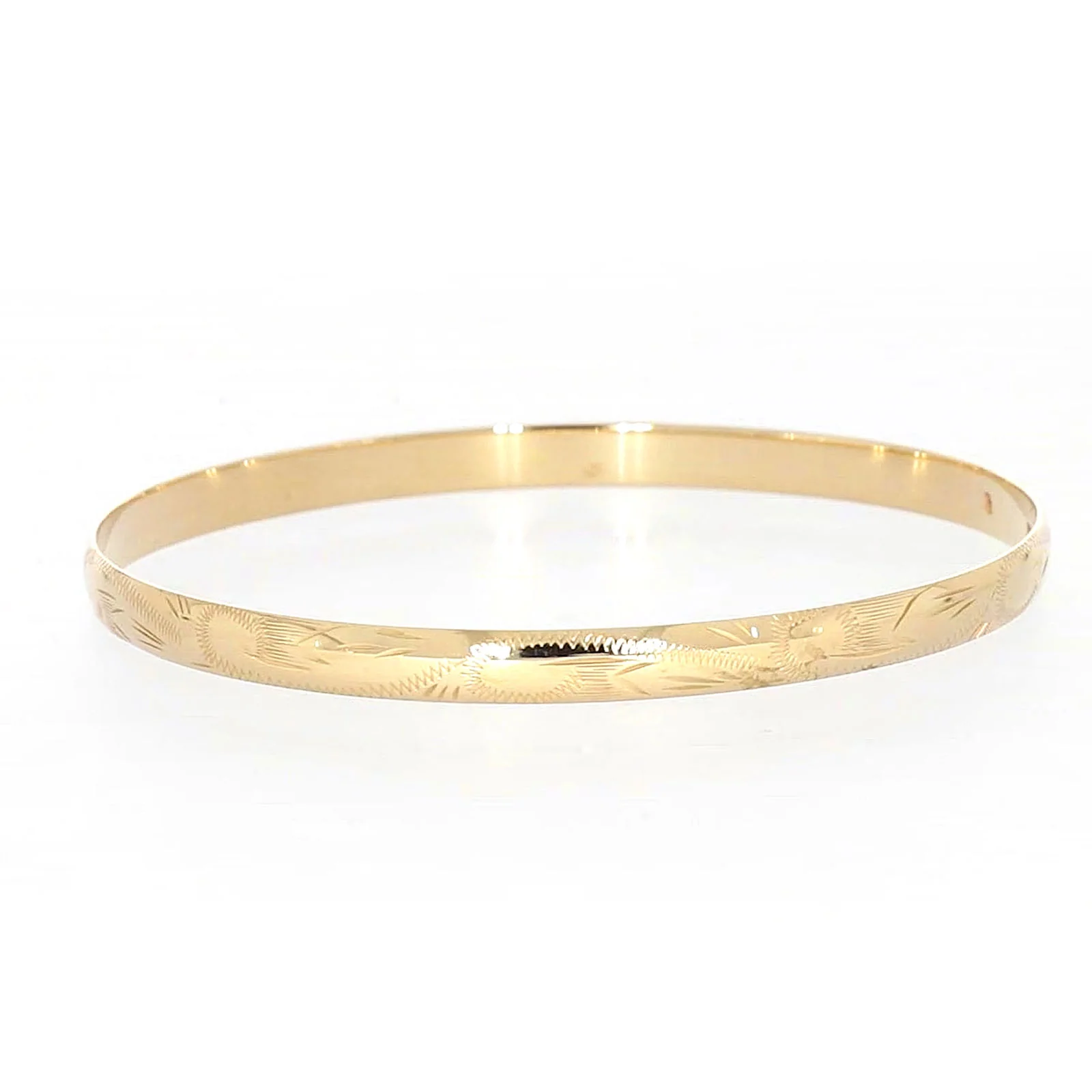 9ct Yellow Gold 65x5mm Solid Bangle - Image 20