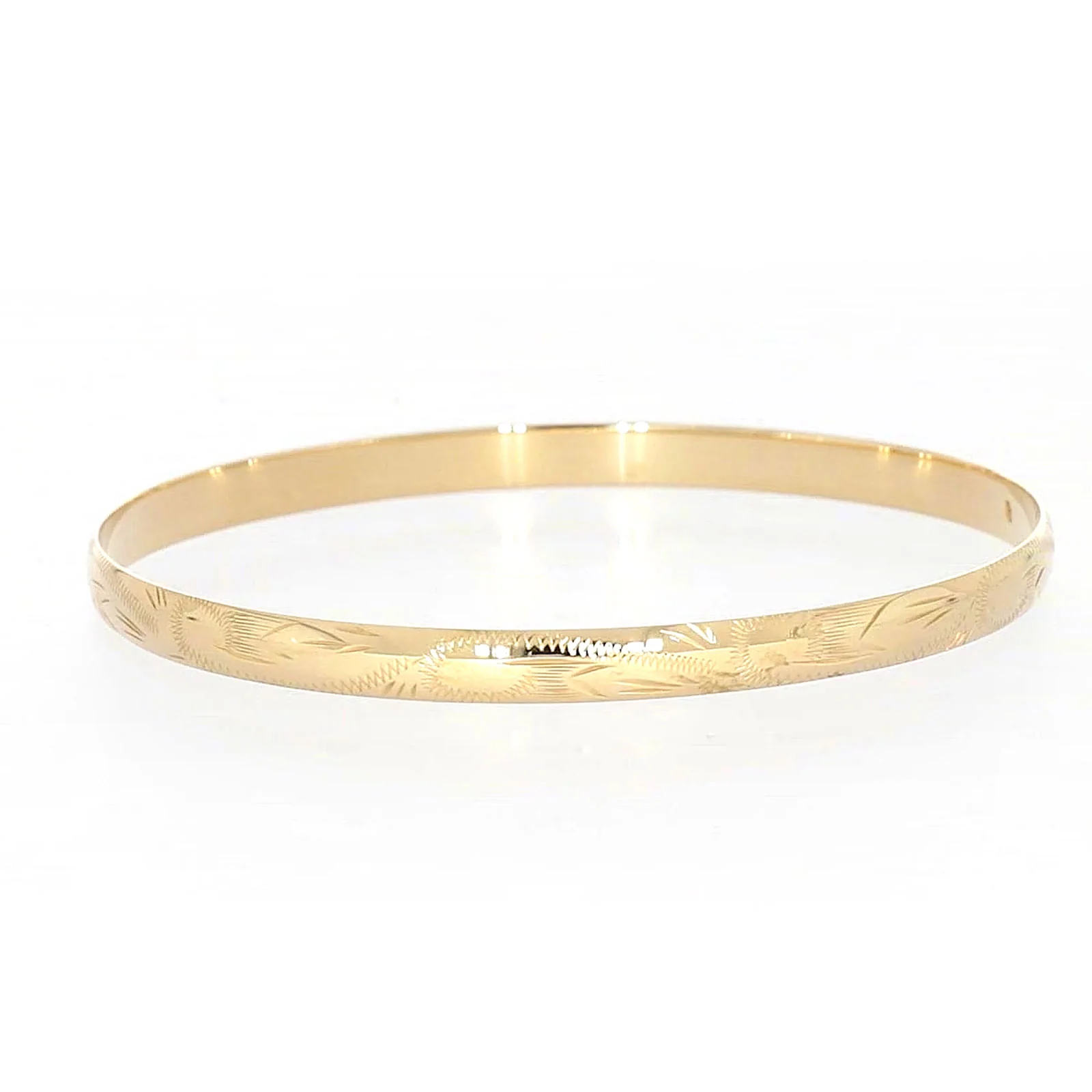 9ct Yellow Gold 65x5mm Solid Bangle - Image 21