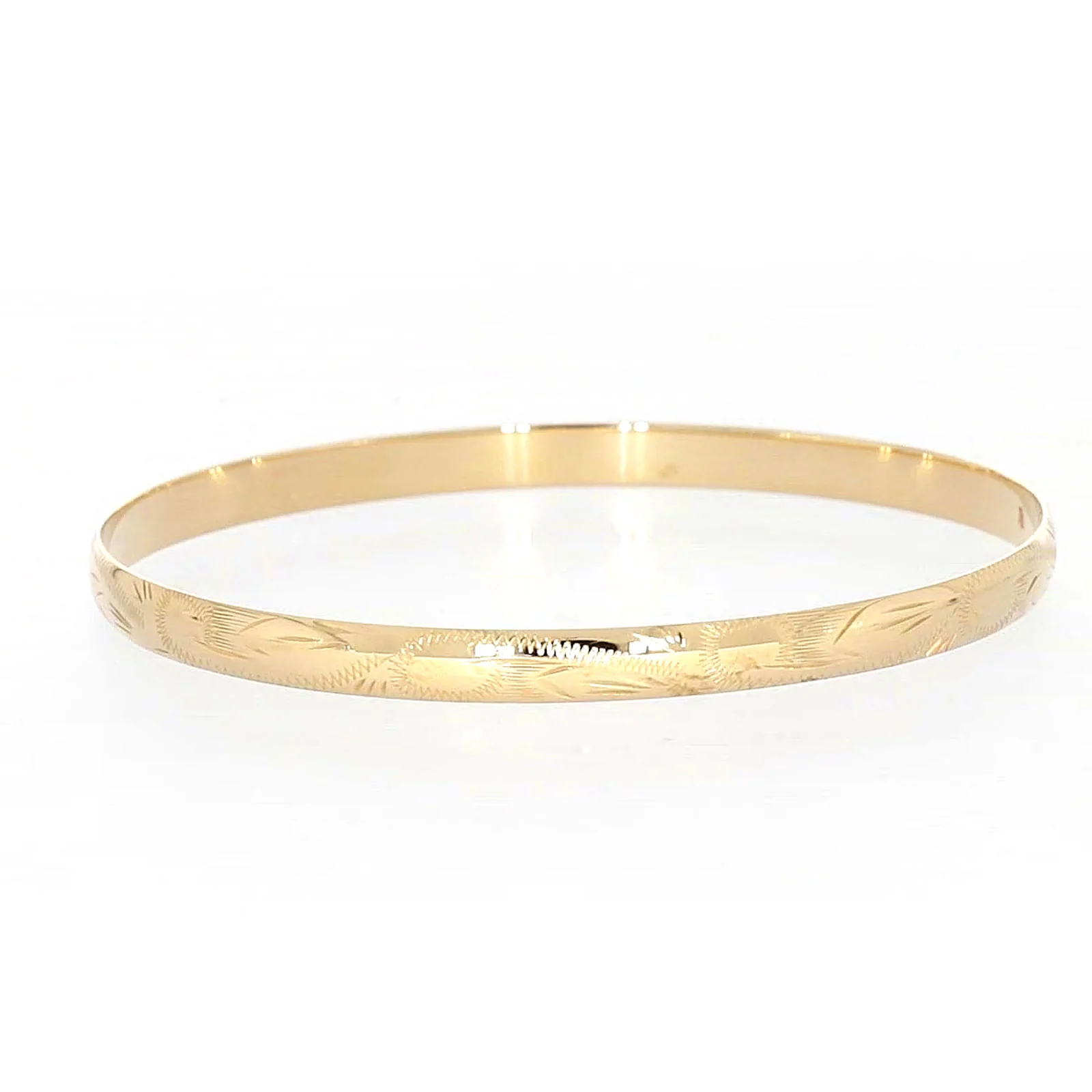 9ct Yellow Gold 65x5mm Solid Bangle - Image 22