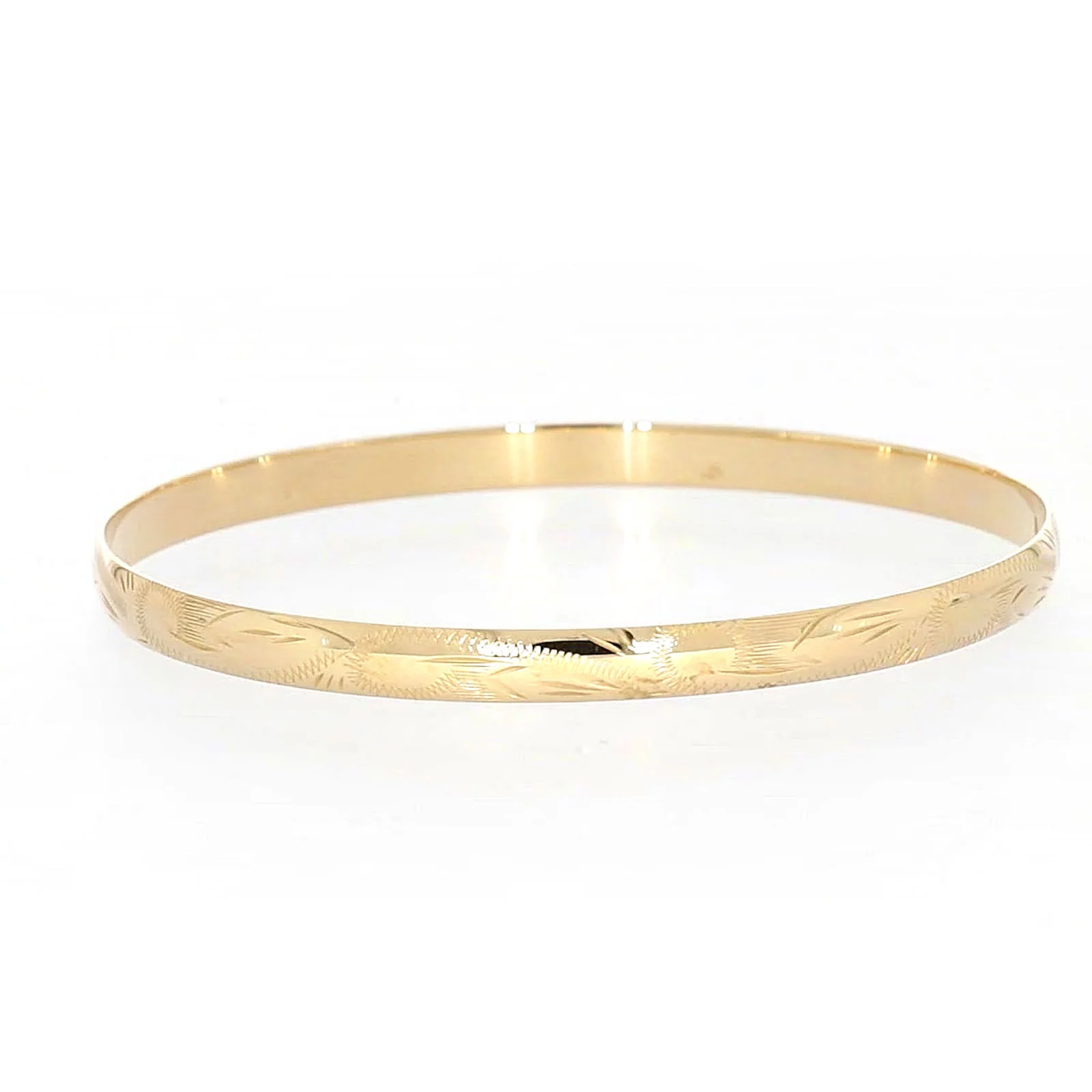 9ct Yellow Gold 65x5mm Solid Bangle - Image 23