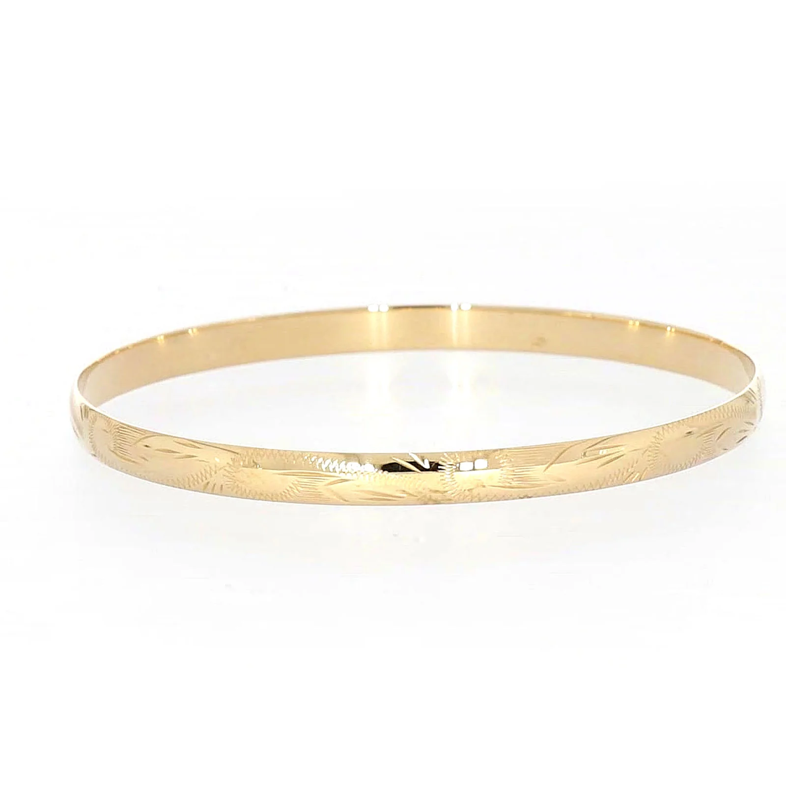 9ct Yellow Gold 65x5mm Solid Bangle - Image 24