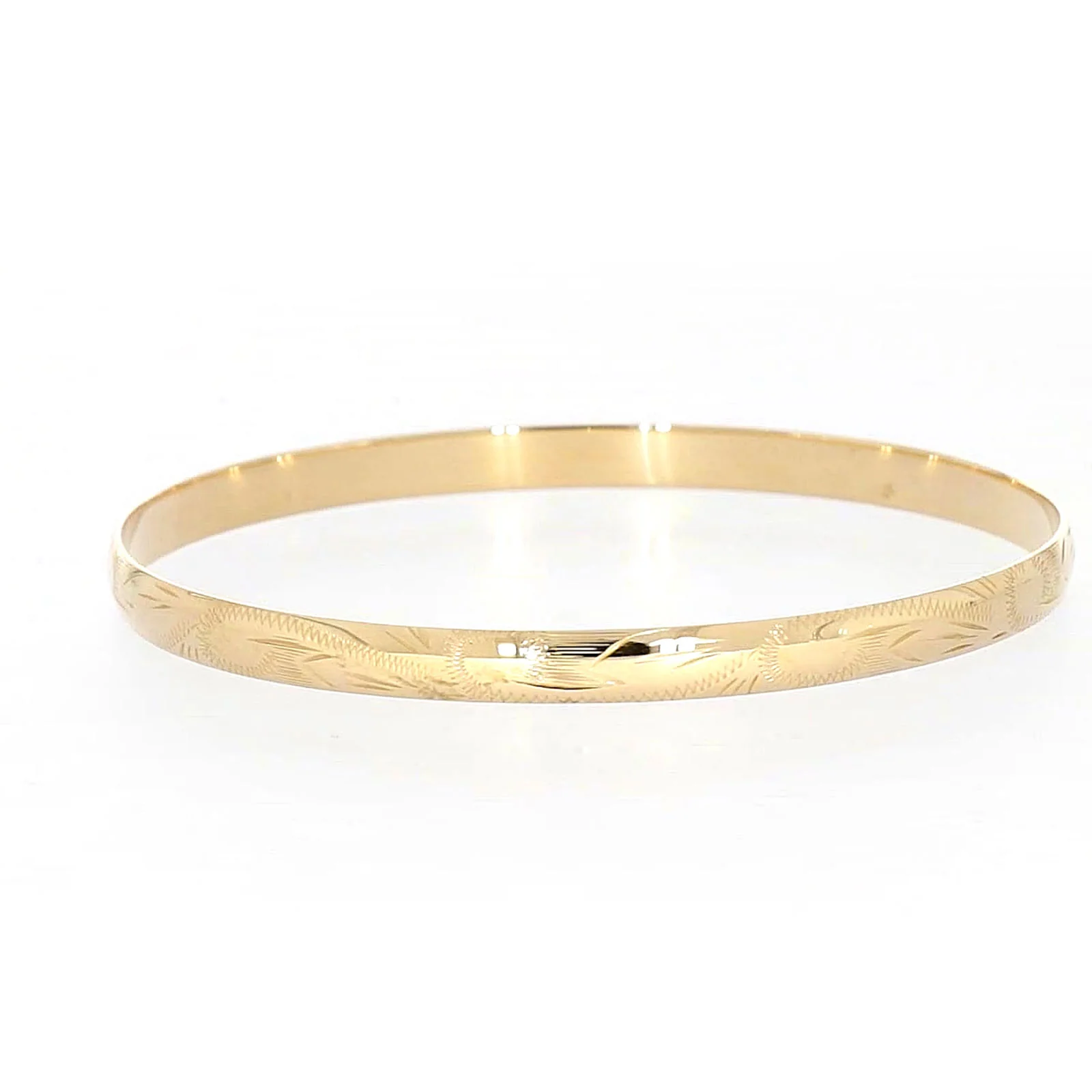 9ct Yellow Gold 65x5mm Solid Bangle - Image 28