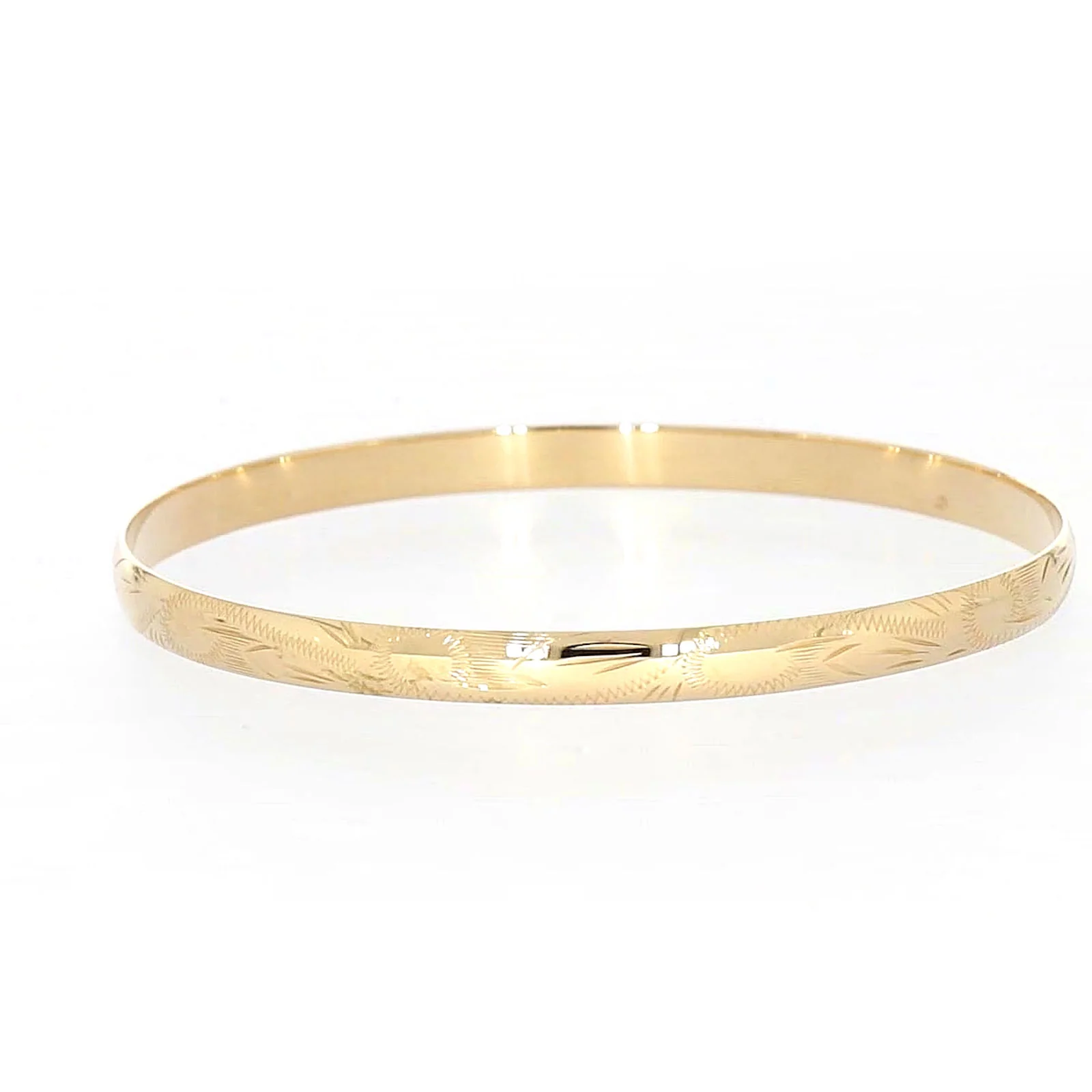 9ct Yellow Gold 65x5mm Solid Bangle - Image 30