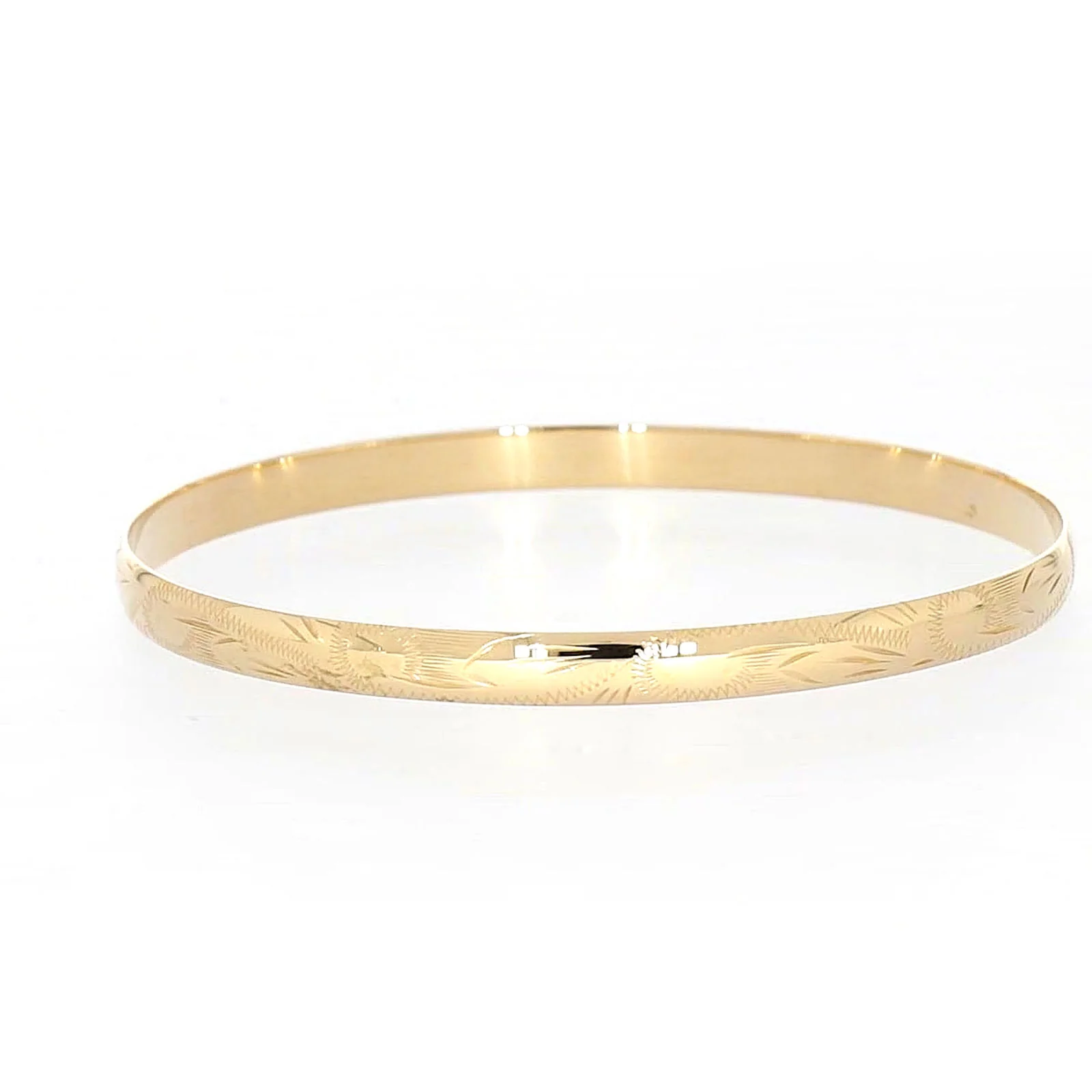 9ct Yellow Gold 65x5mm Solid Bangle - Image 31
