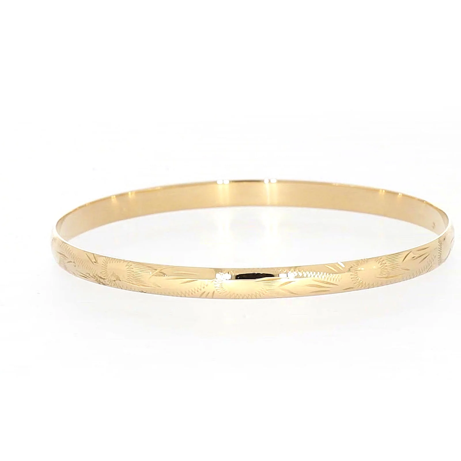9ct Yellow Gold 65x5mm Solid Bangle - Image 34