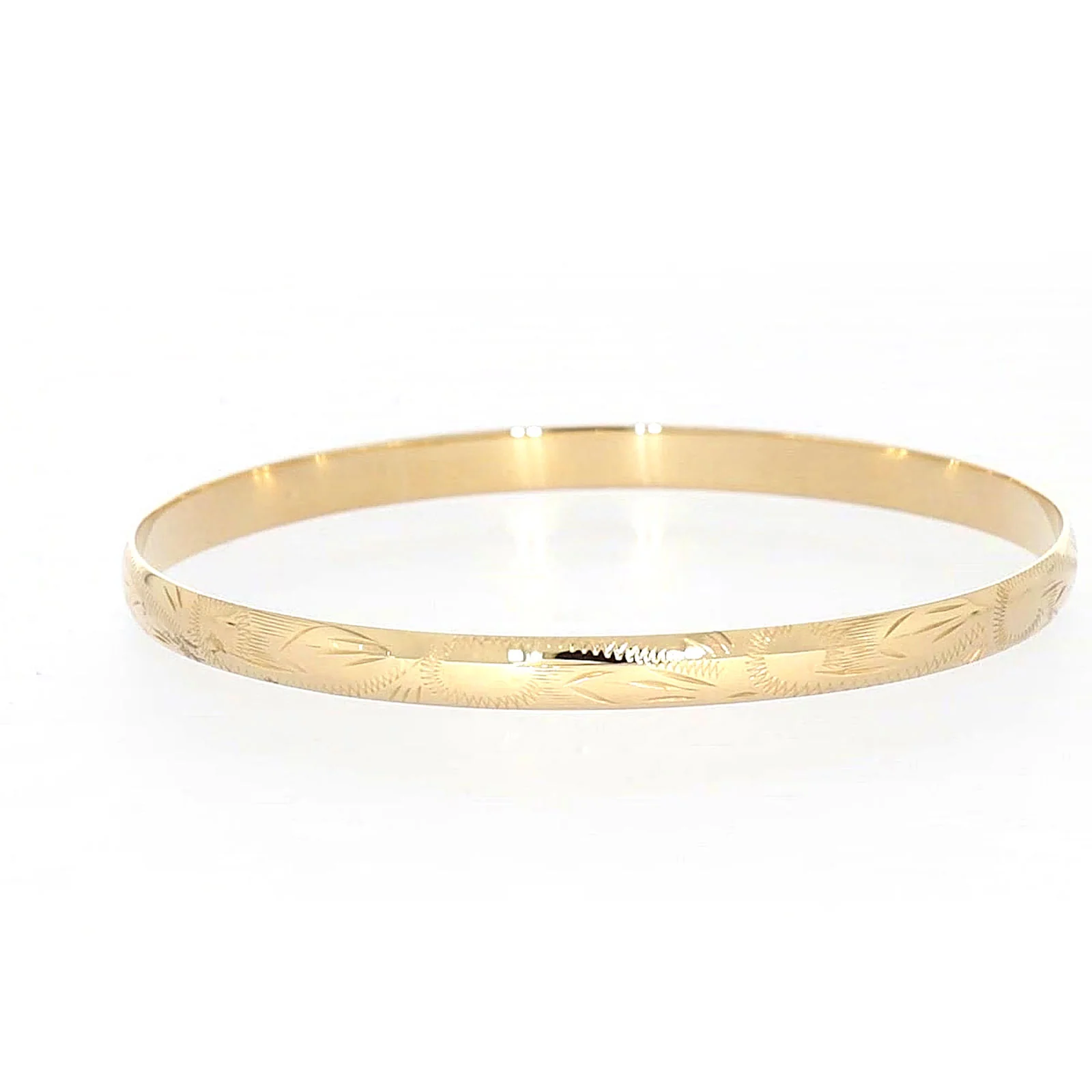 9ct Yellow Gold 65x5mm Solid Bangle - Image 36