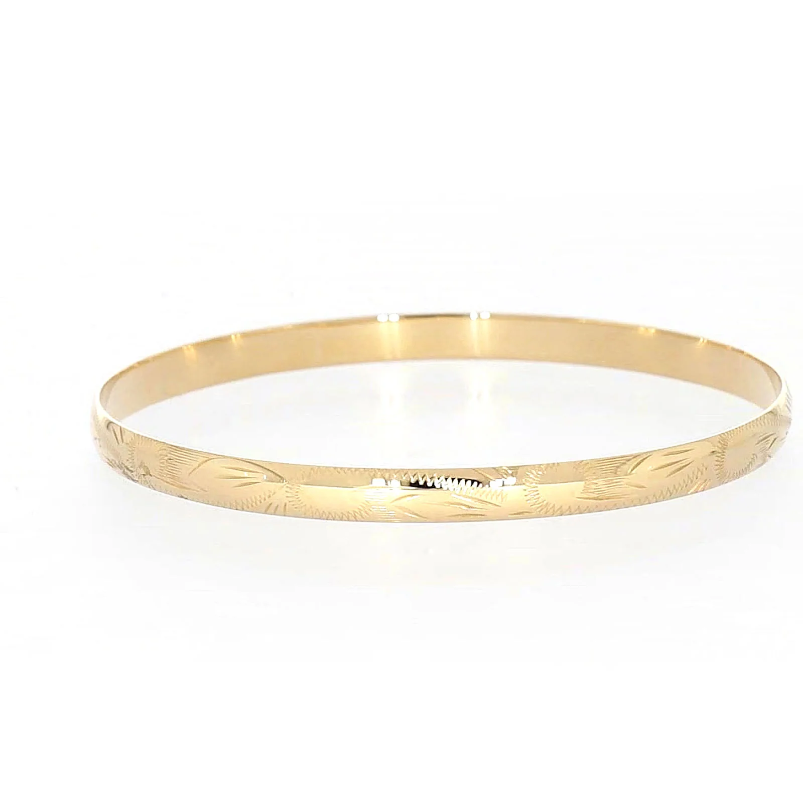 9ct Yellow Gold 65x5mm Solid Bangle - Image 37