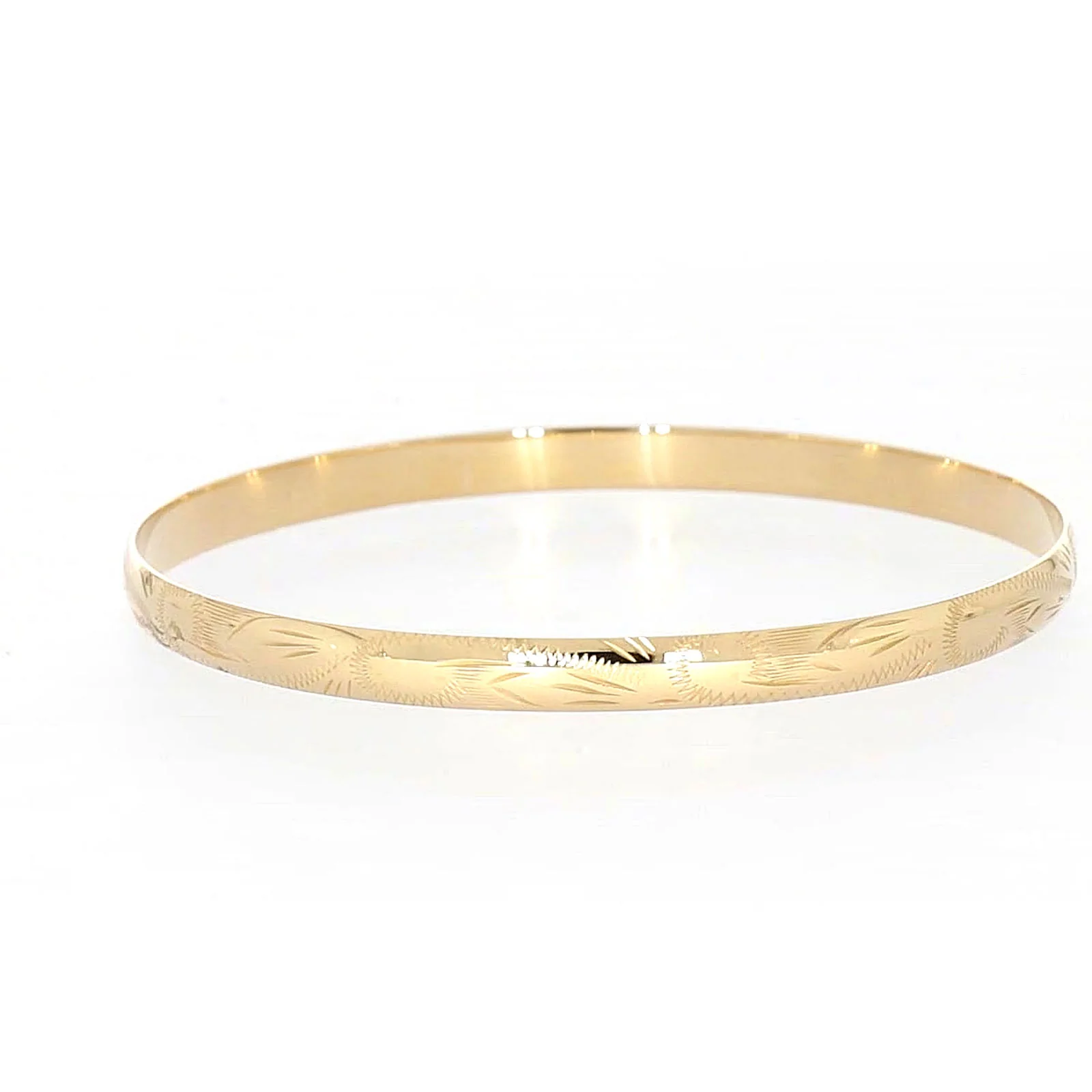 9ct Yellow Gold 65x5mm Solid Bangle - Image 38