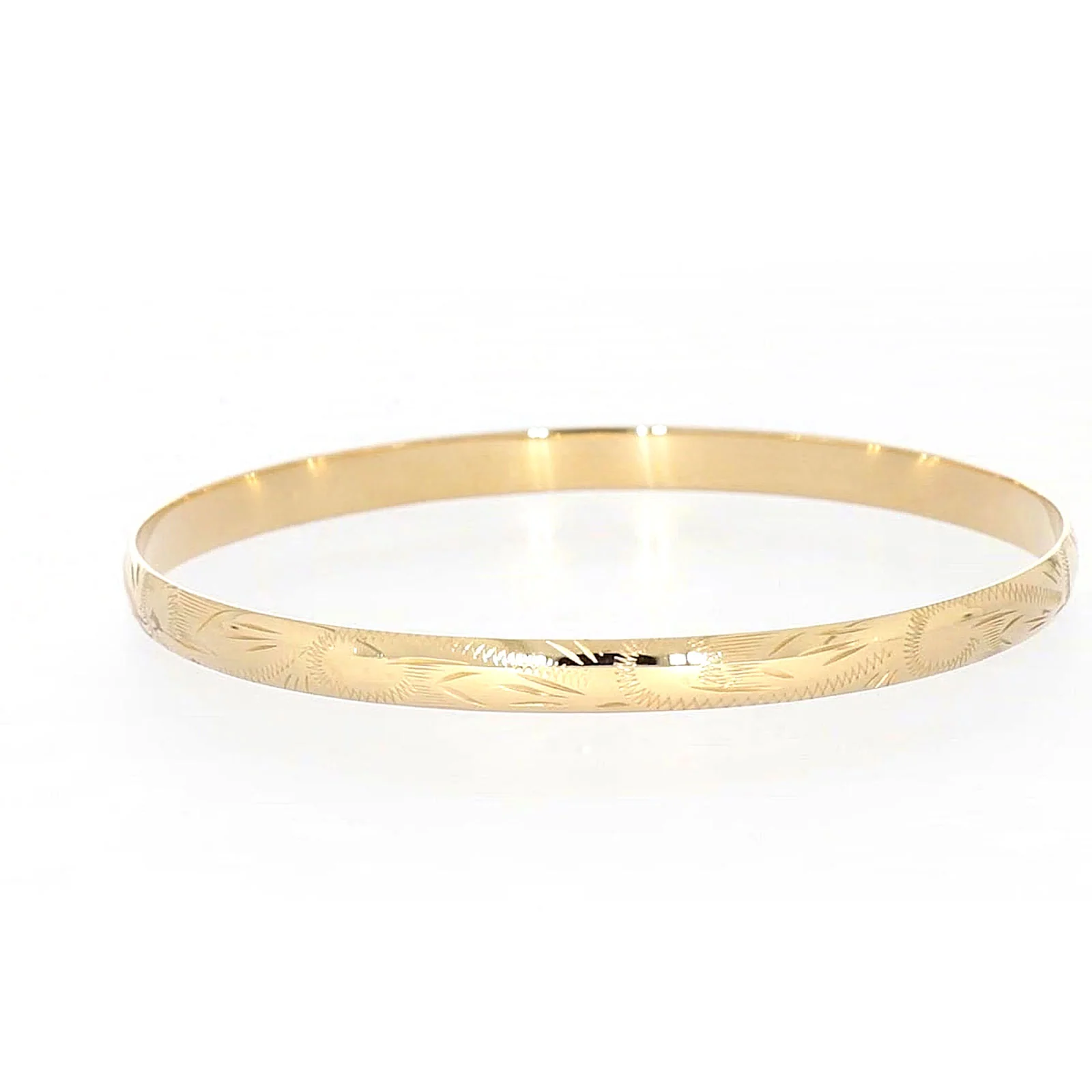 9ct Yellow Gold 65x5mm Solid Bangle - Image 39