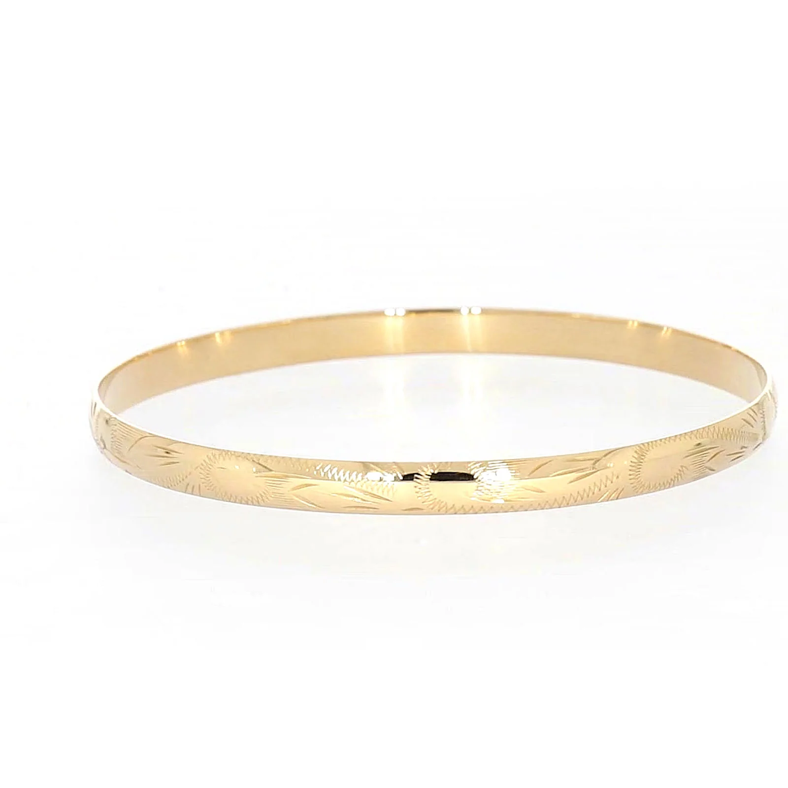 9ct Yellow Gold 65x5mm Solid Bangle - Image 40