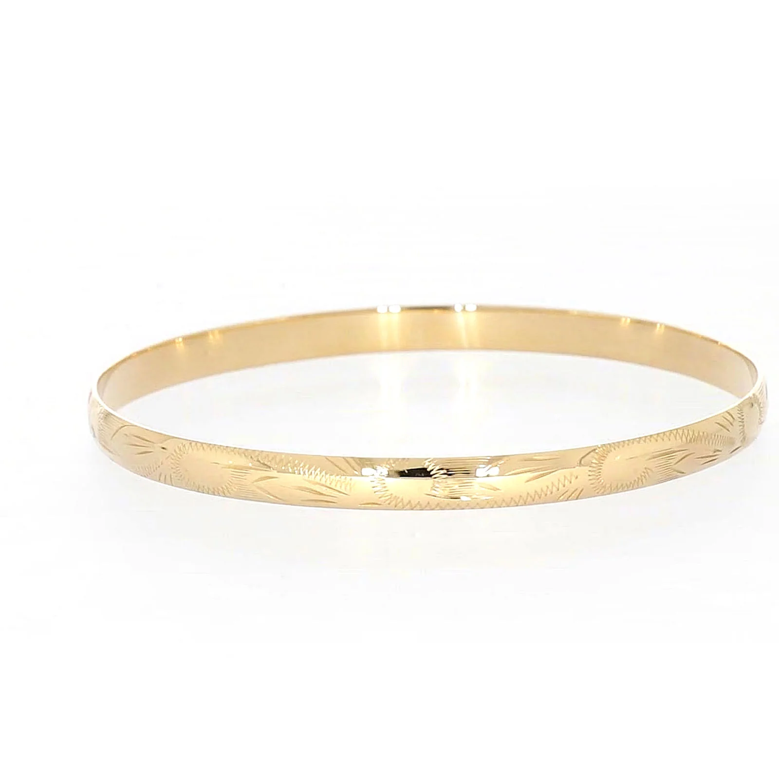 9ct Yellow Gold 65x5mm Solid Bangle - Image 41
