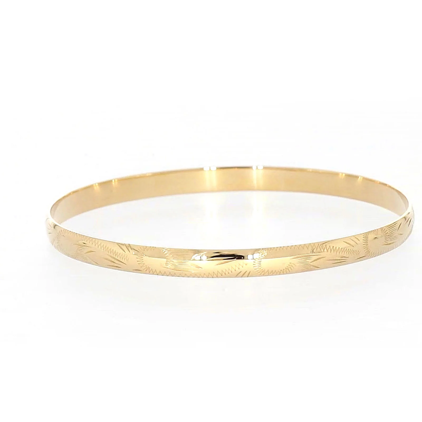 9ct Yellow Gold 65x5mm Solid Bangle - Image 45