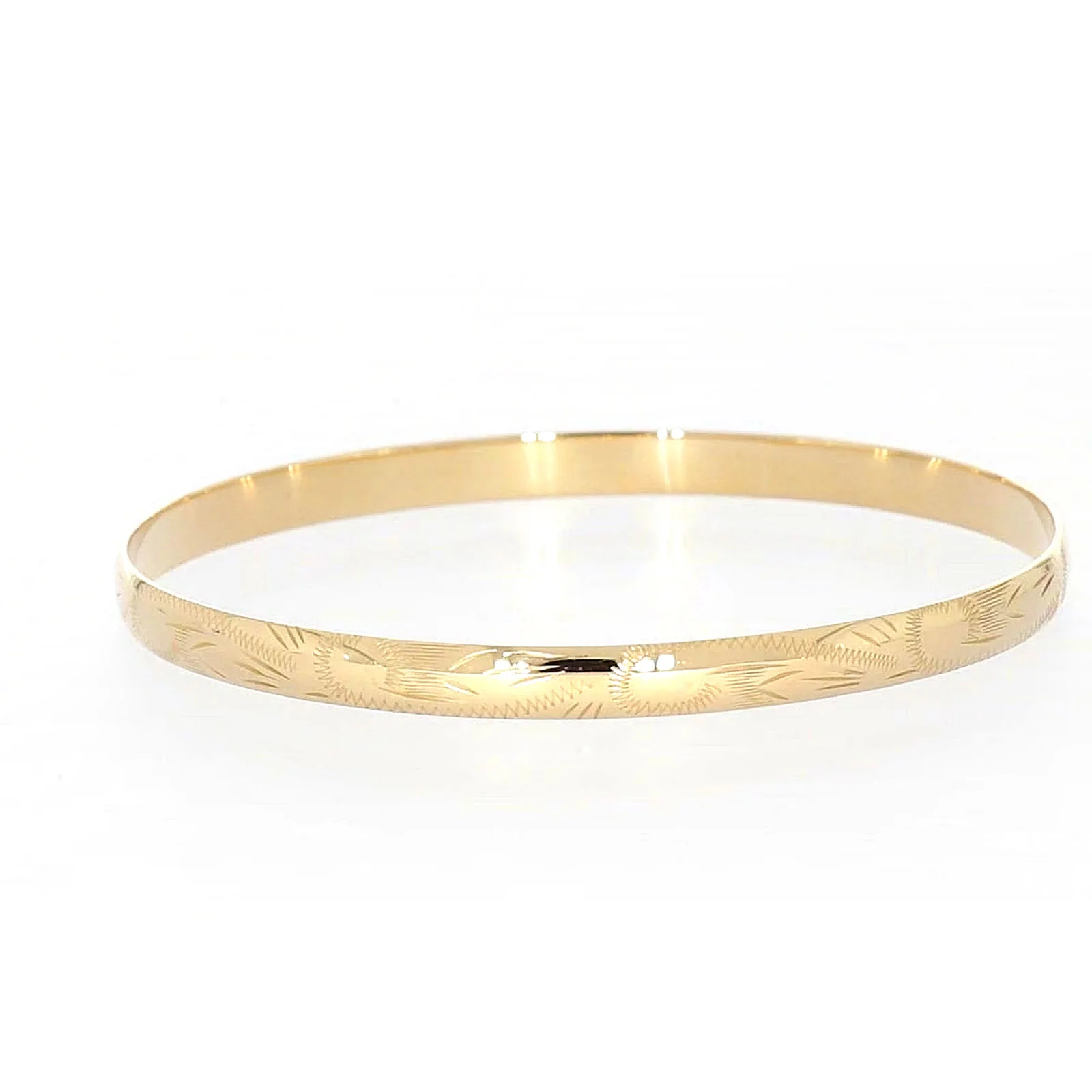 9ct Yellow Gold 65x5mm Solid Bangle - Image 46