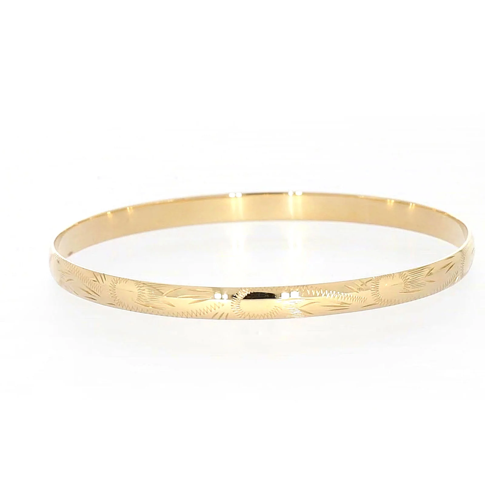 9ct Yellow Gold 65x5mm Solid Bangle - Image 48