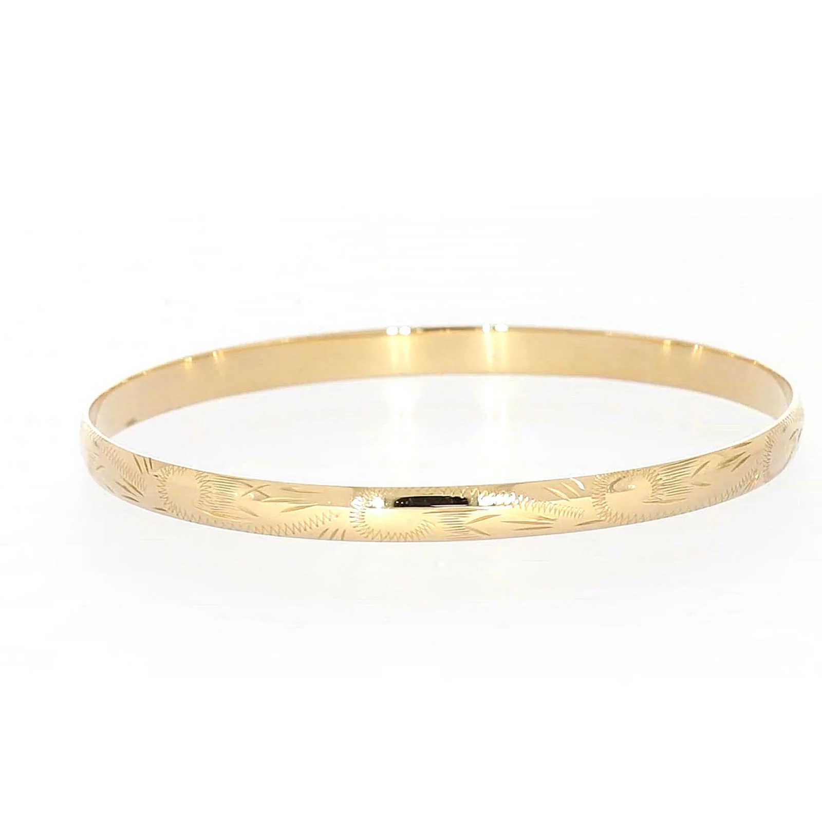 9ct Yellow Gold 65x5mm Solid Bangle - Image 49