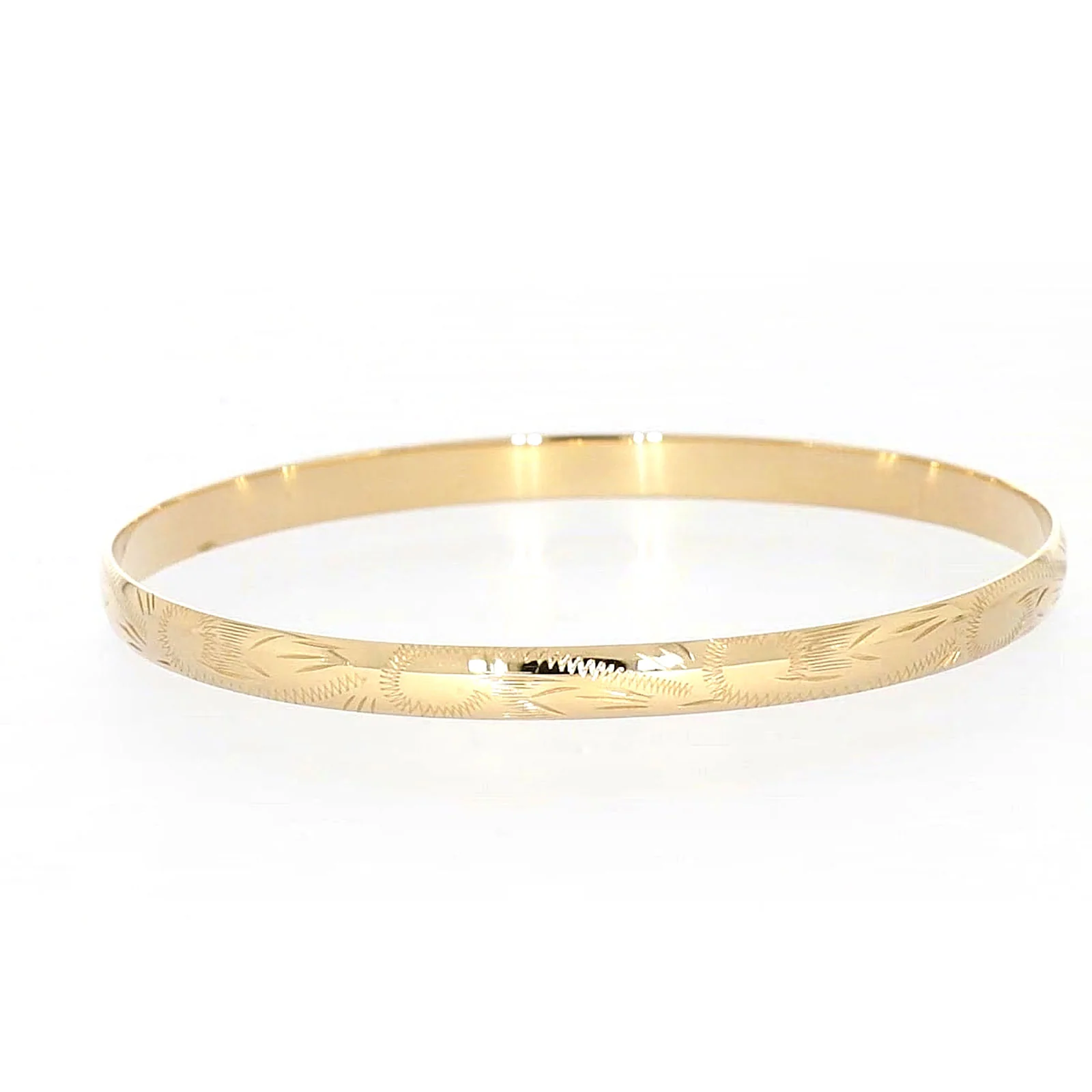 9ct Yellow Gold 65x5mm Solid Bangle - Image 51