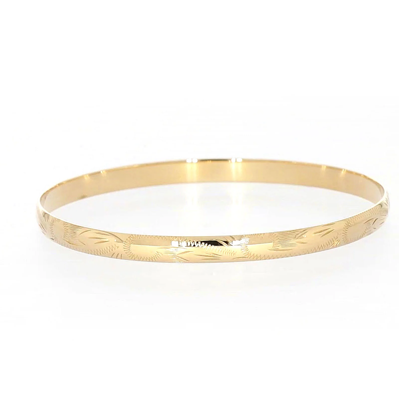 9ct Yellow Gold 65x5mm Solid Bangle - Image 52