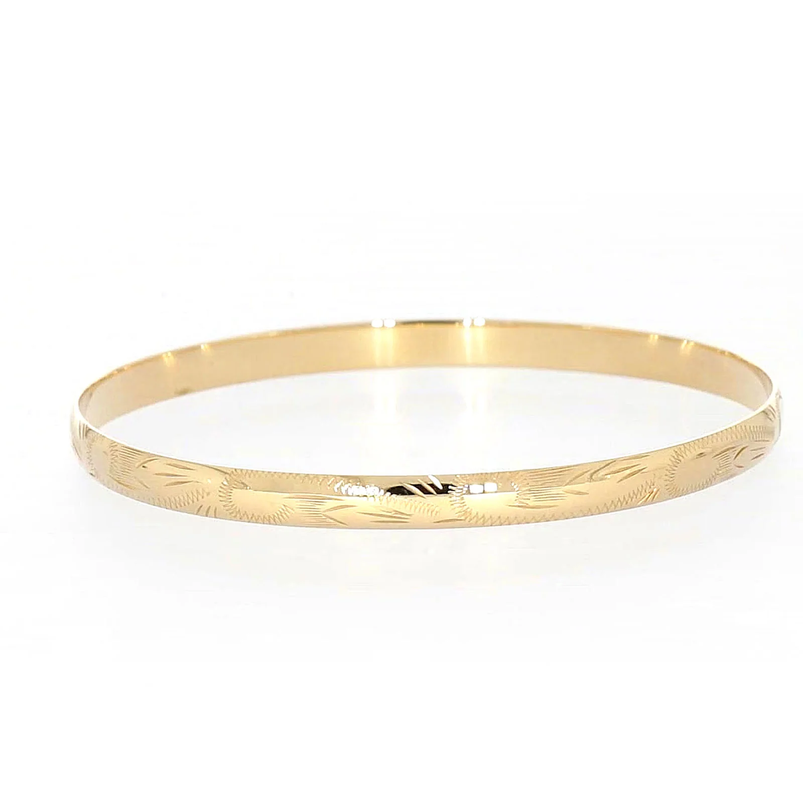 9ct Yellow Gold 65x5mm Solid Bangle - Image 53