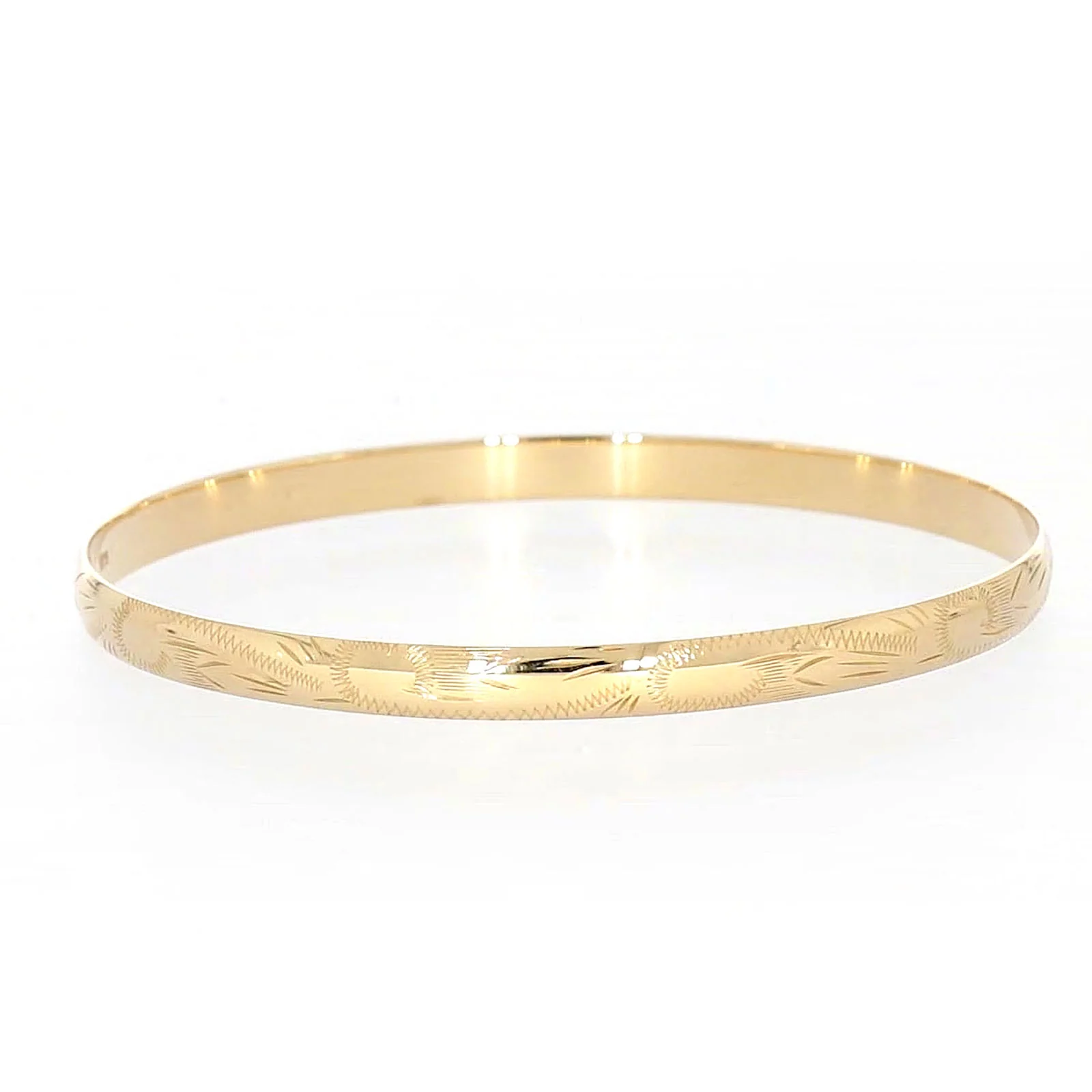 9ct Yellow Gold 65x5mm Solid Bangle - Image 59