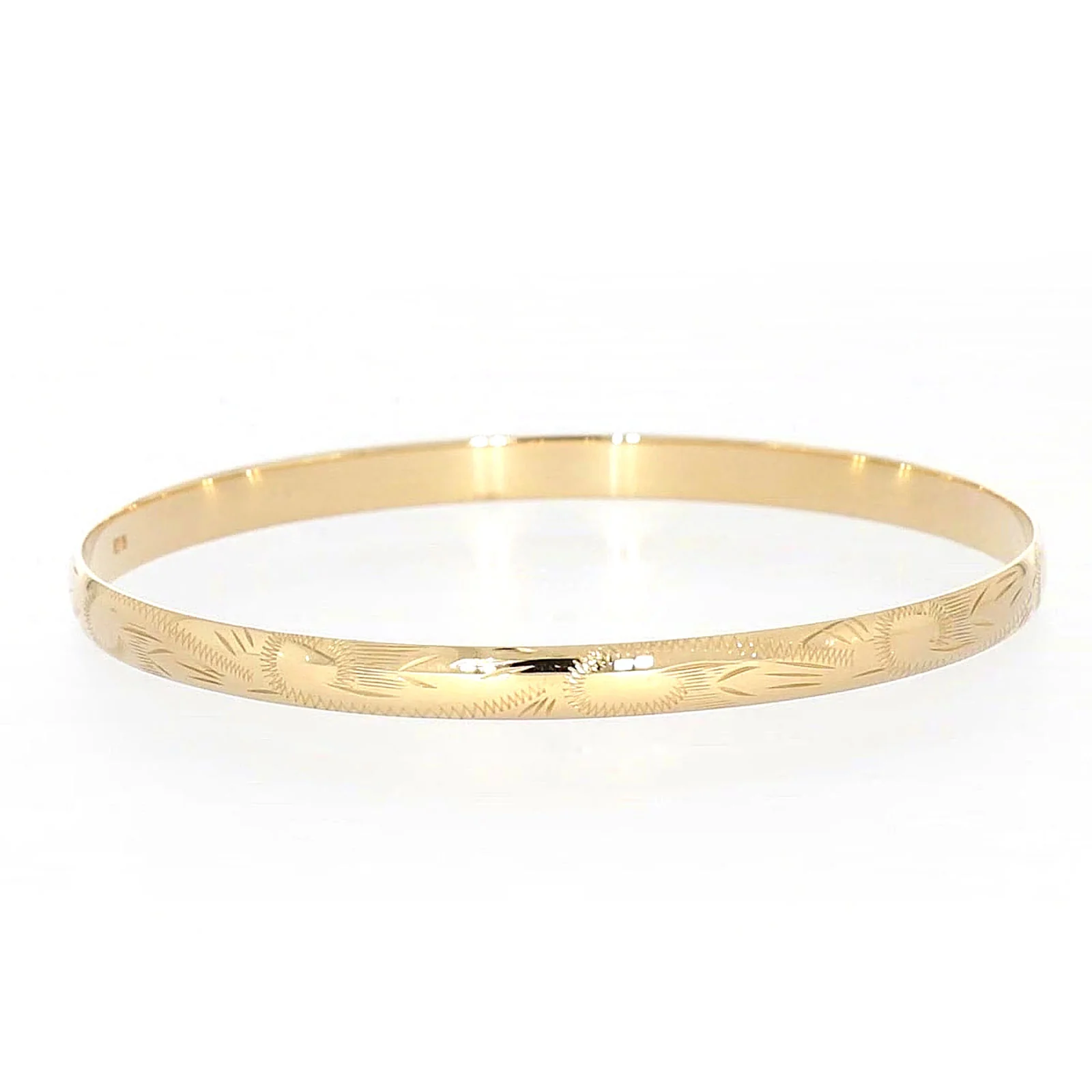 9ct Yellow Gold 65x5mm Solid Bangle - Image 61
