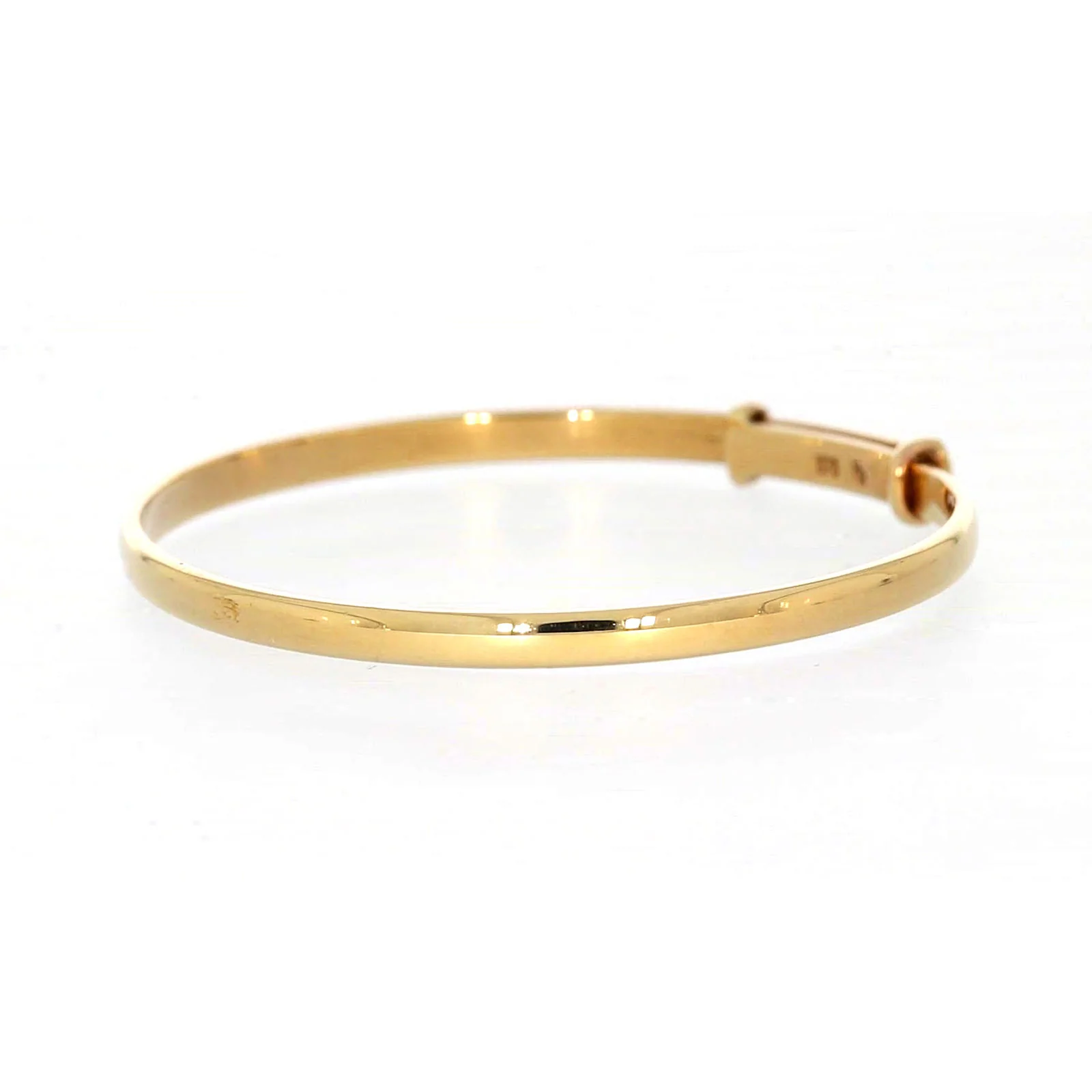 9ct Yellow Gold 34-48mm Adjustable Baby Bangle - Image 10