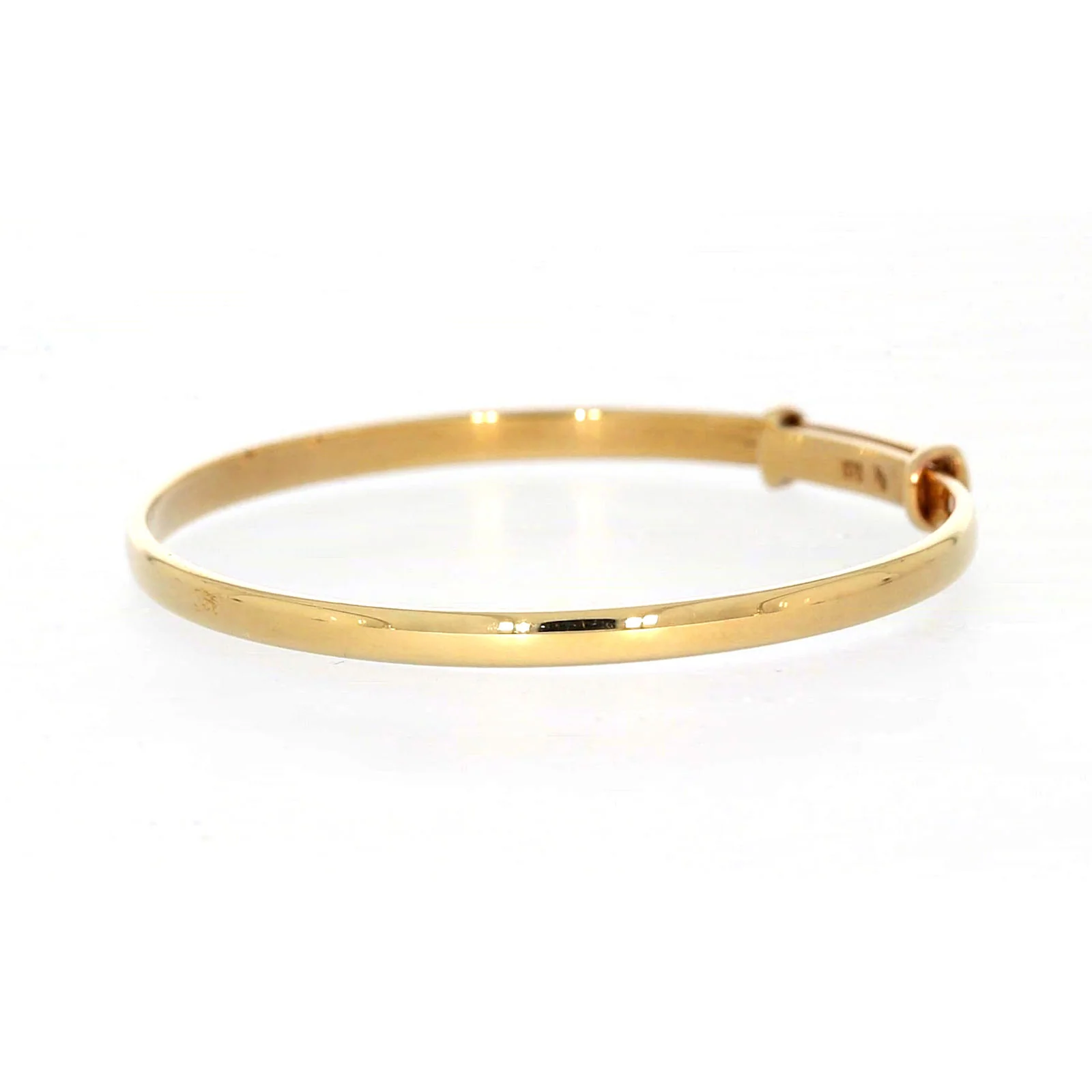 9ct Yellow Gold 34-48mm Adjustable Baby Bangle - Image 11