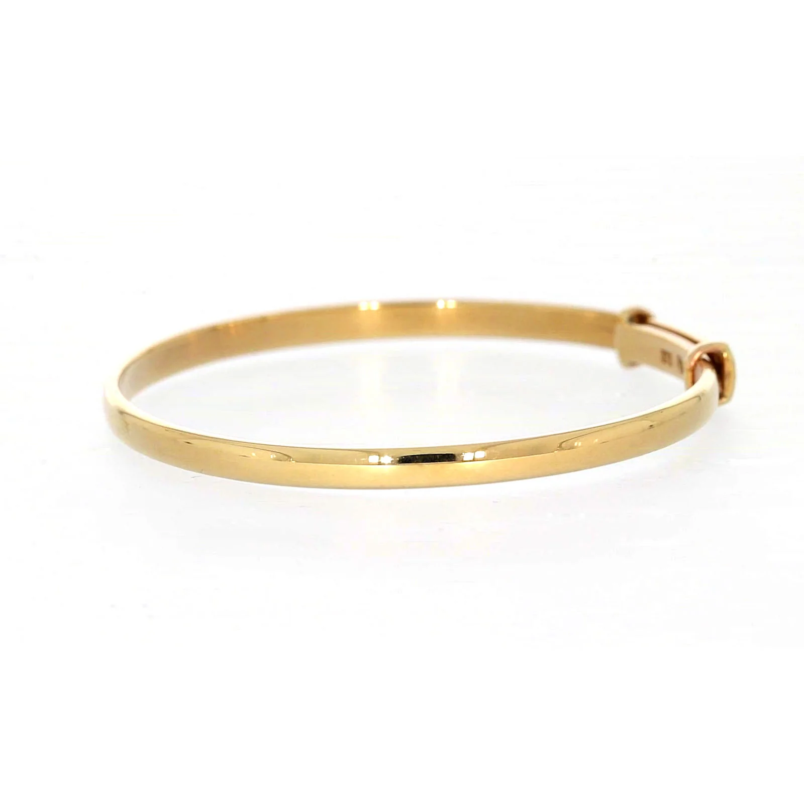 9ct Yellow Gold 34-48mm Adjustable Baby Bangle - Image 14