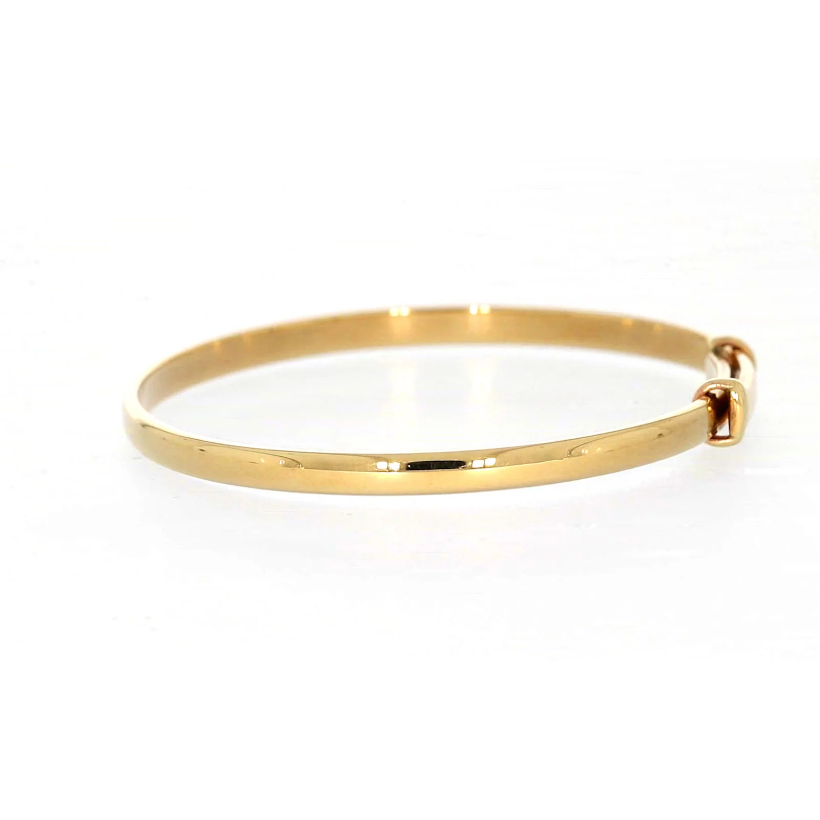 9ct Yellow Gold 34-48mm Adjustable Baby Bangle - Image 19