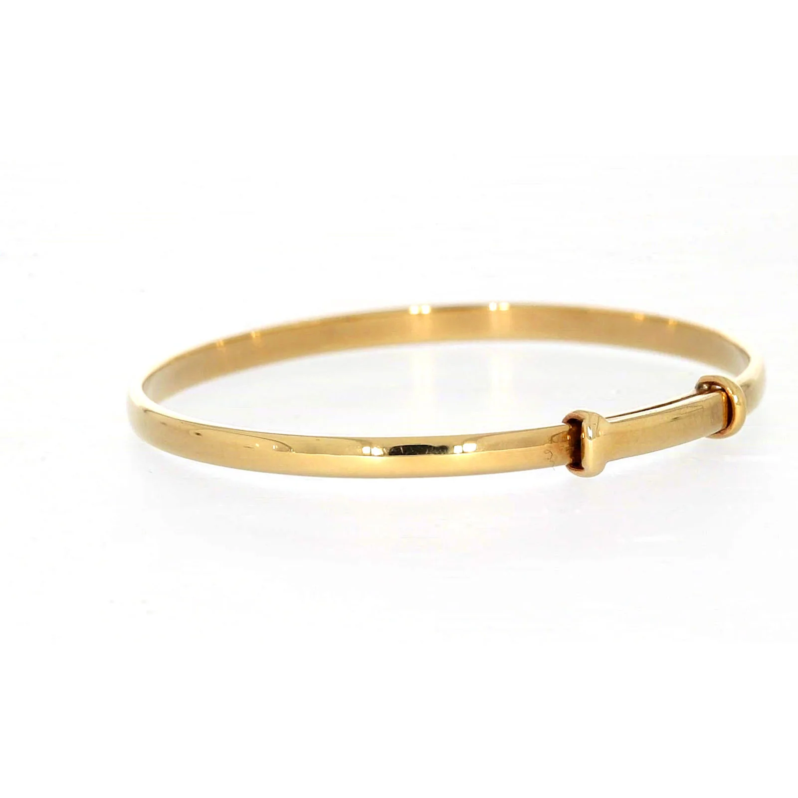 9ct Yellow Gold 34-48mm Adjustable Baby Bangle - Image 27