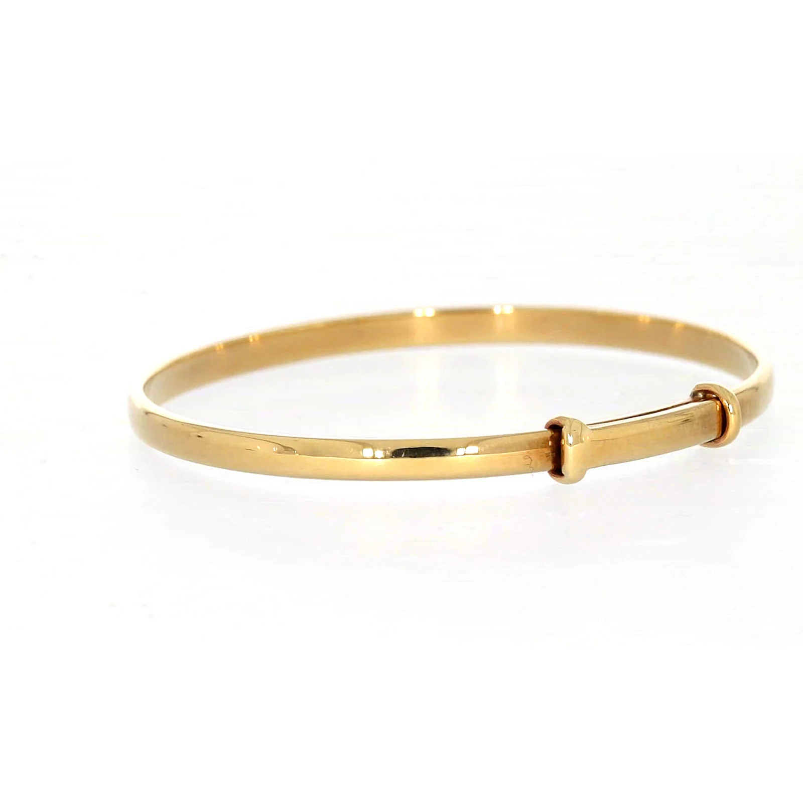 9ct Yellow Gold 34-48mm Adjustable Baby Bangle - Image 28
