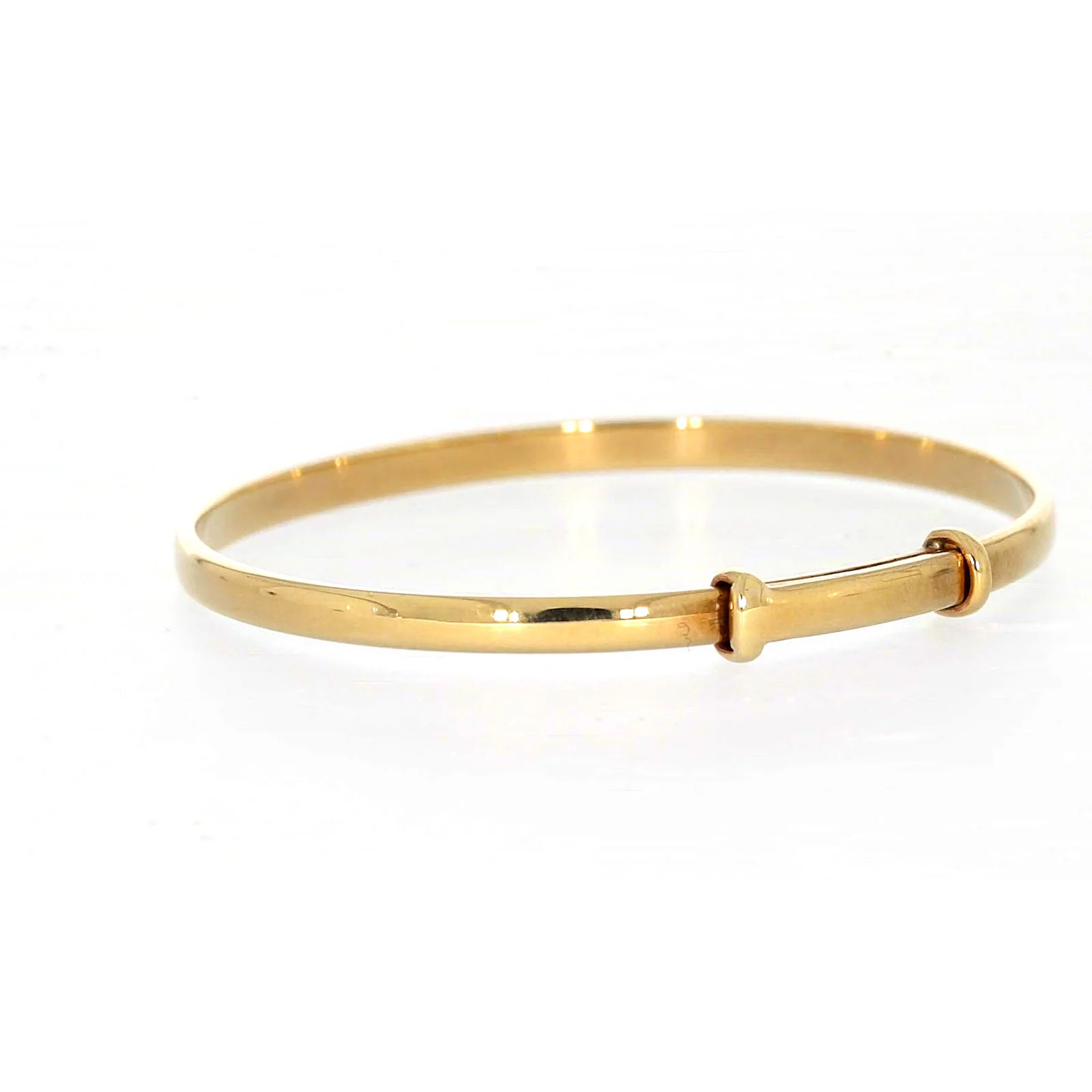 9ct Yellow Gold 34-48mm Adjustable Baby Bangle - Image 29