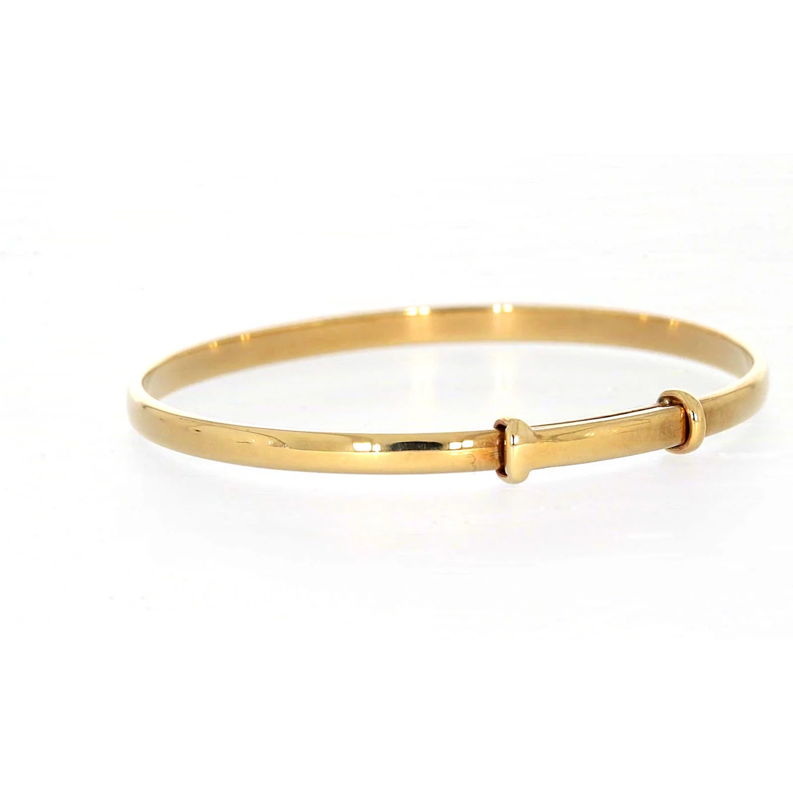 9ct Yellow Gold 34-48mm Adjustable Baby Bangle - Image 30
