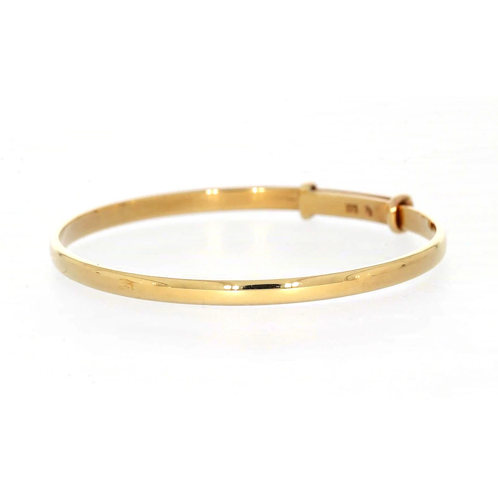 9ct Yellow Gold 34-48mm Adjustable Baby Bangle - Image 8