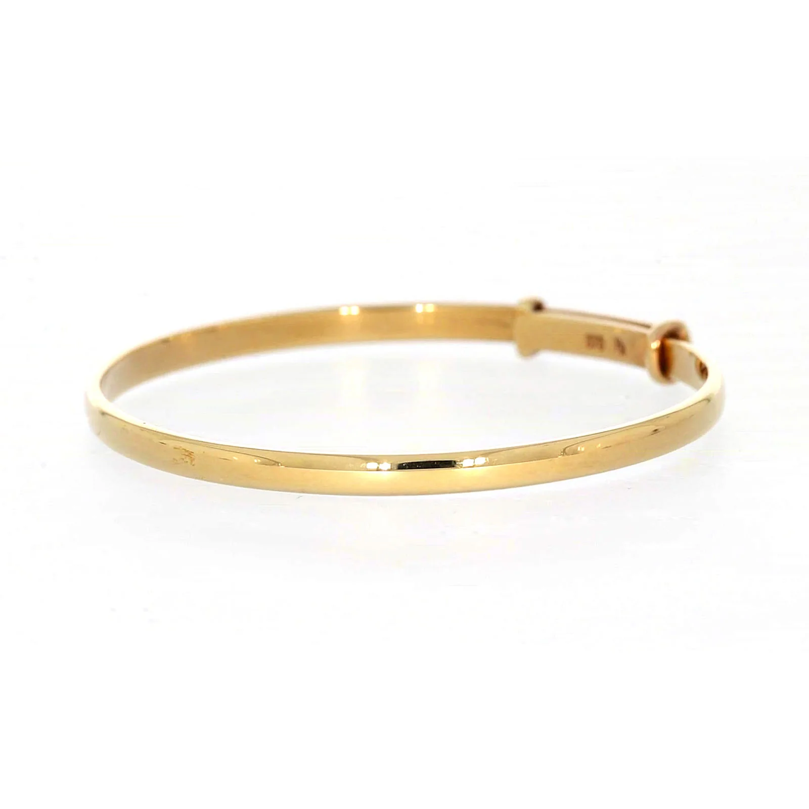 9ct Yellow Gold 34-48mm Adjustable Baby Bangle - Image 9